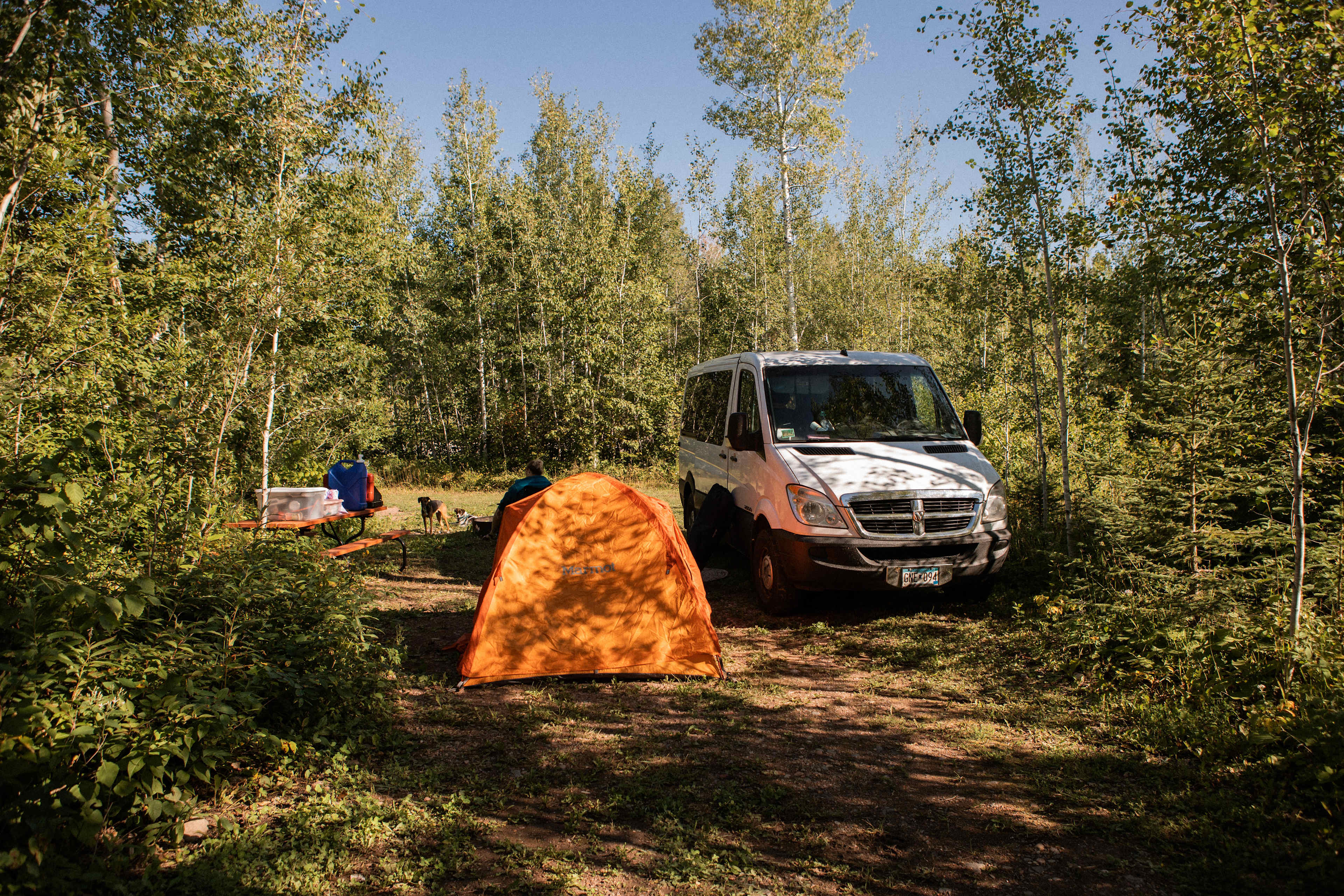 Our campground had tree lines on all sides giving it a sense of privacy!