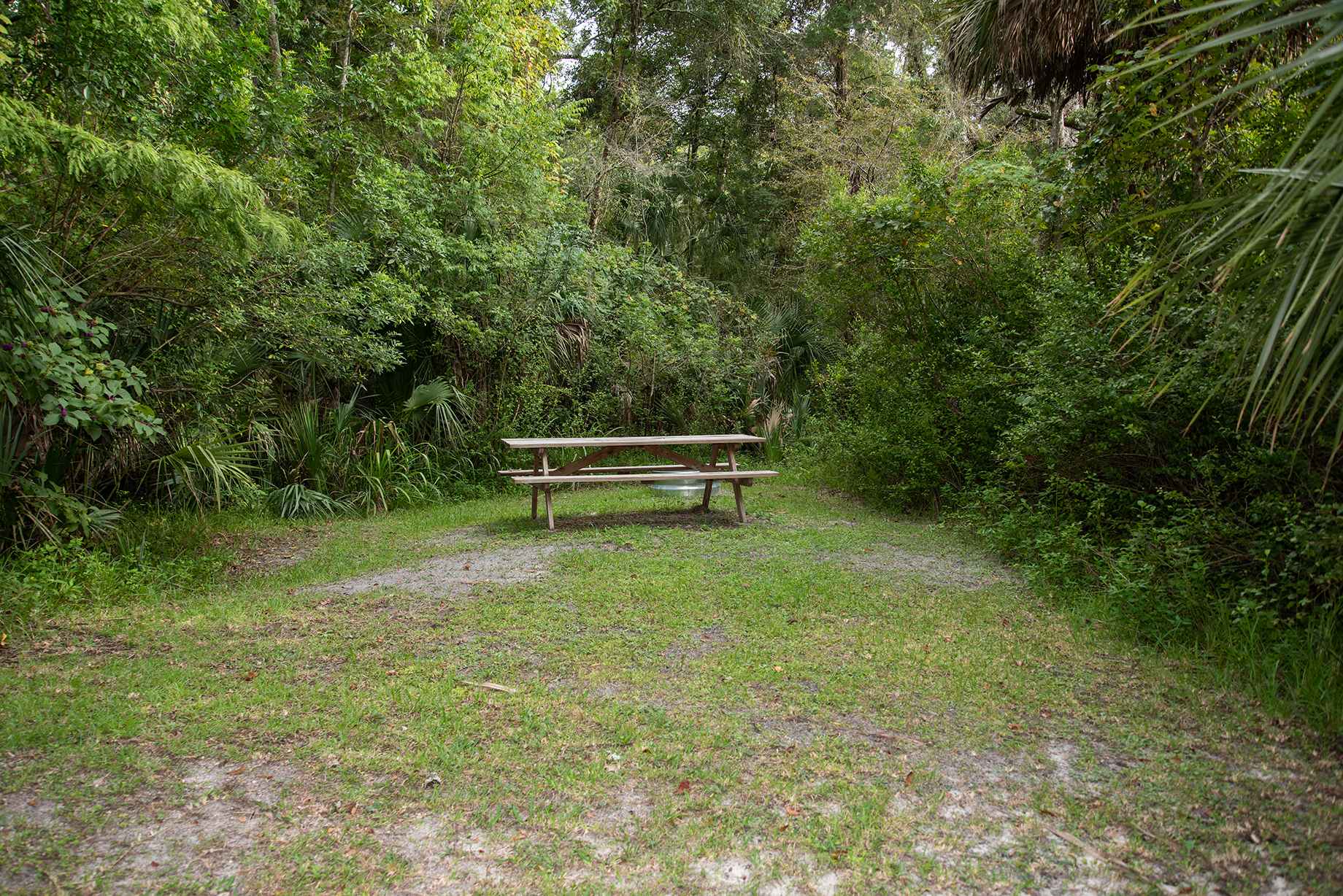 Secluded tent camping