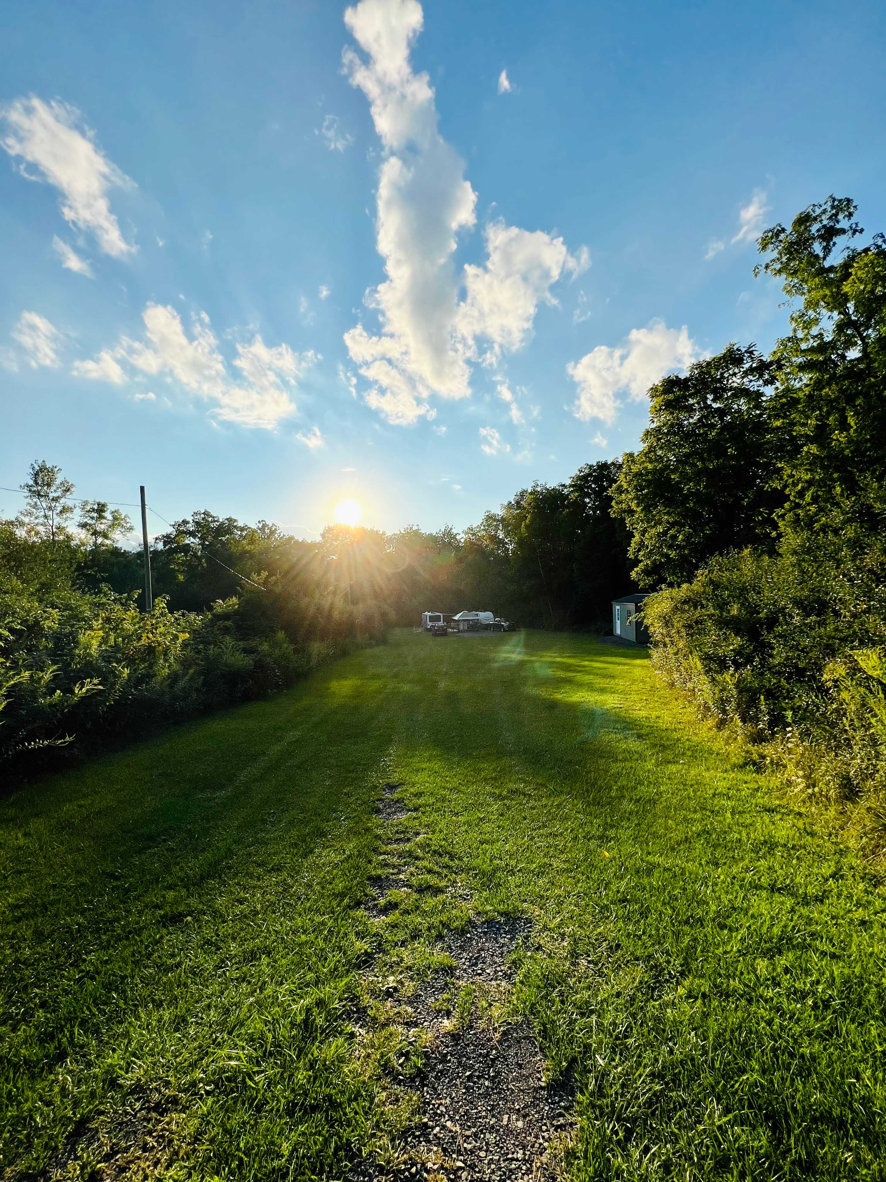 View walking into site 