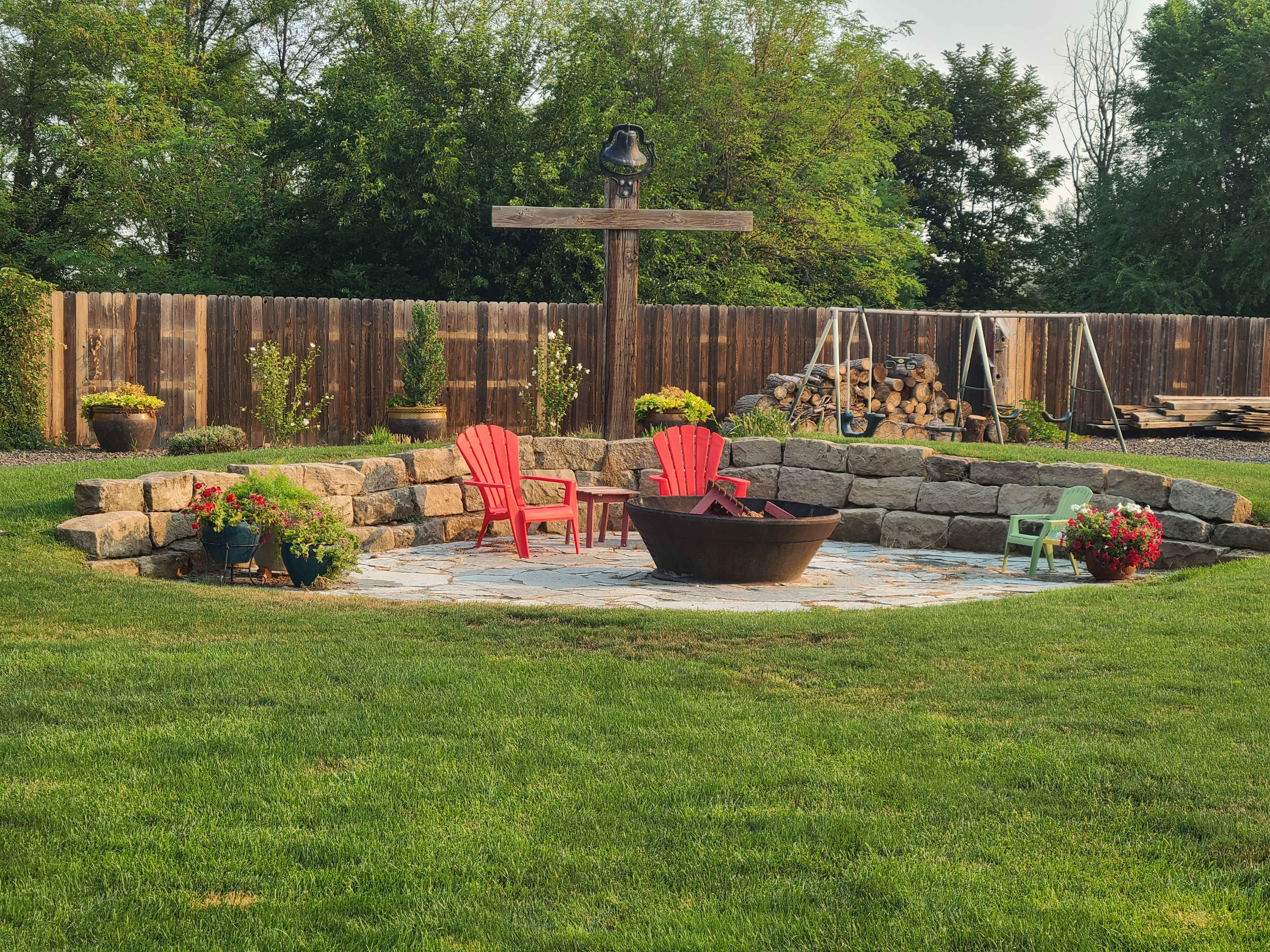 On cooler evenings the fire pit is an awesome place to gather.