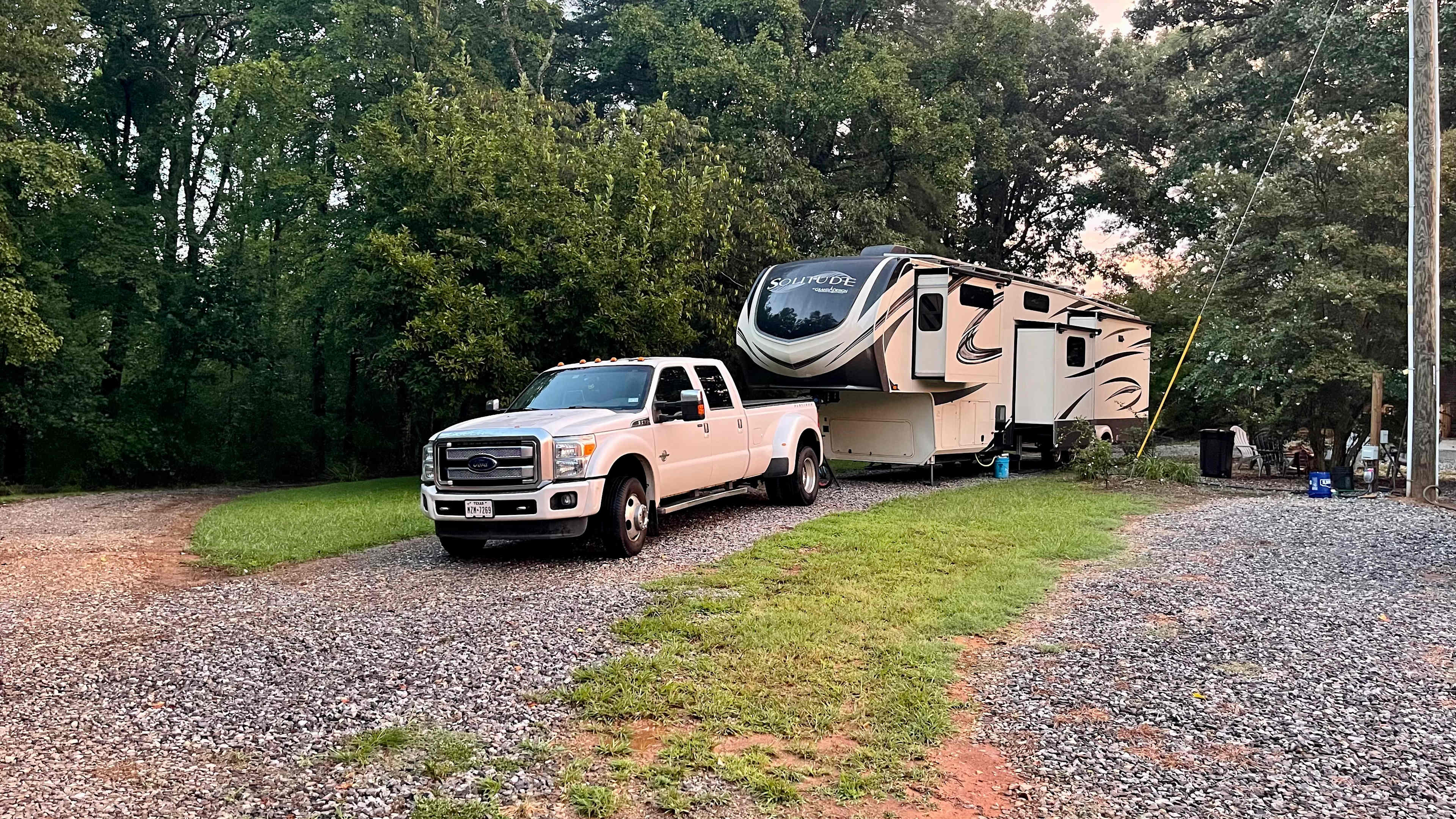 Site #2, like the others, will accommodate larger RVs. 42' Fifth Wheel.