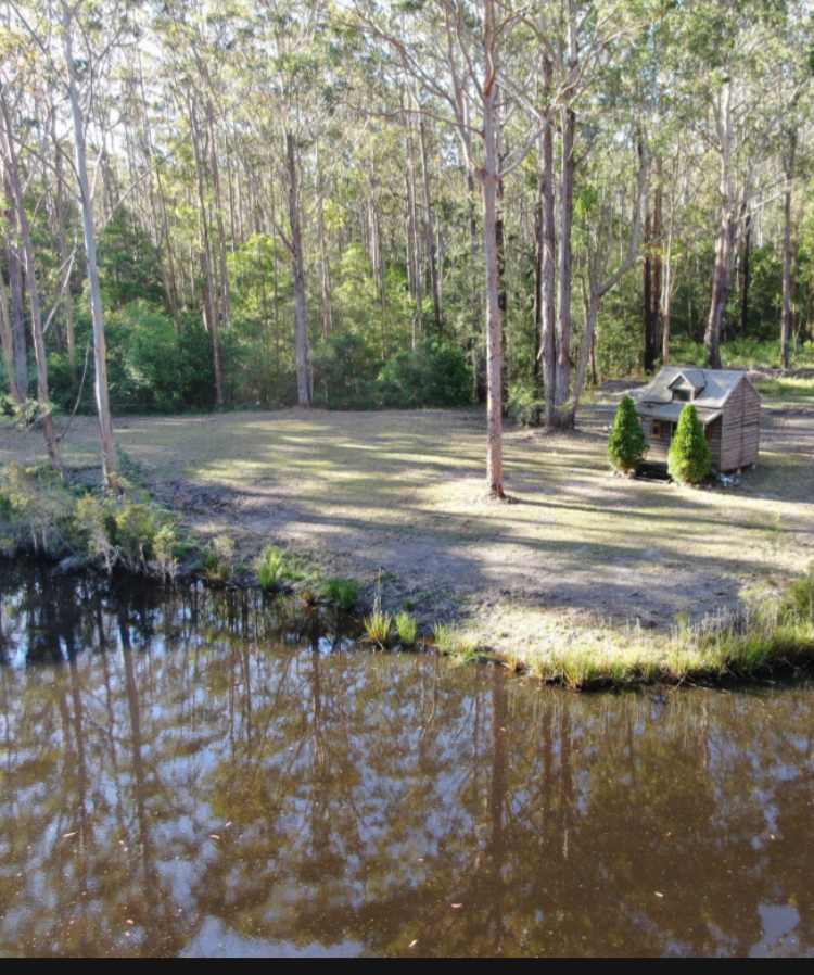 Drone view of the area to camp
Camp site too the left of cabin