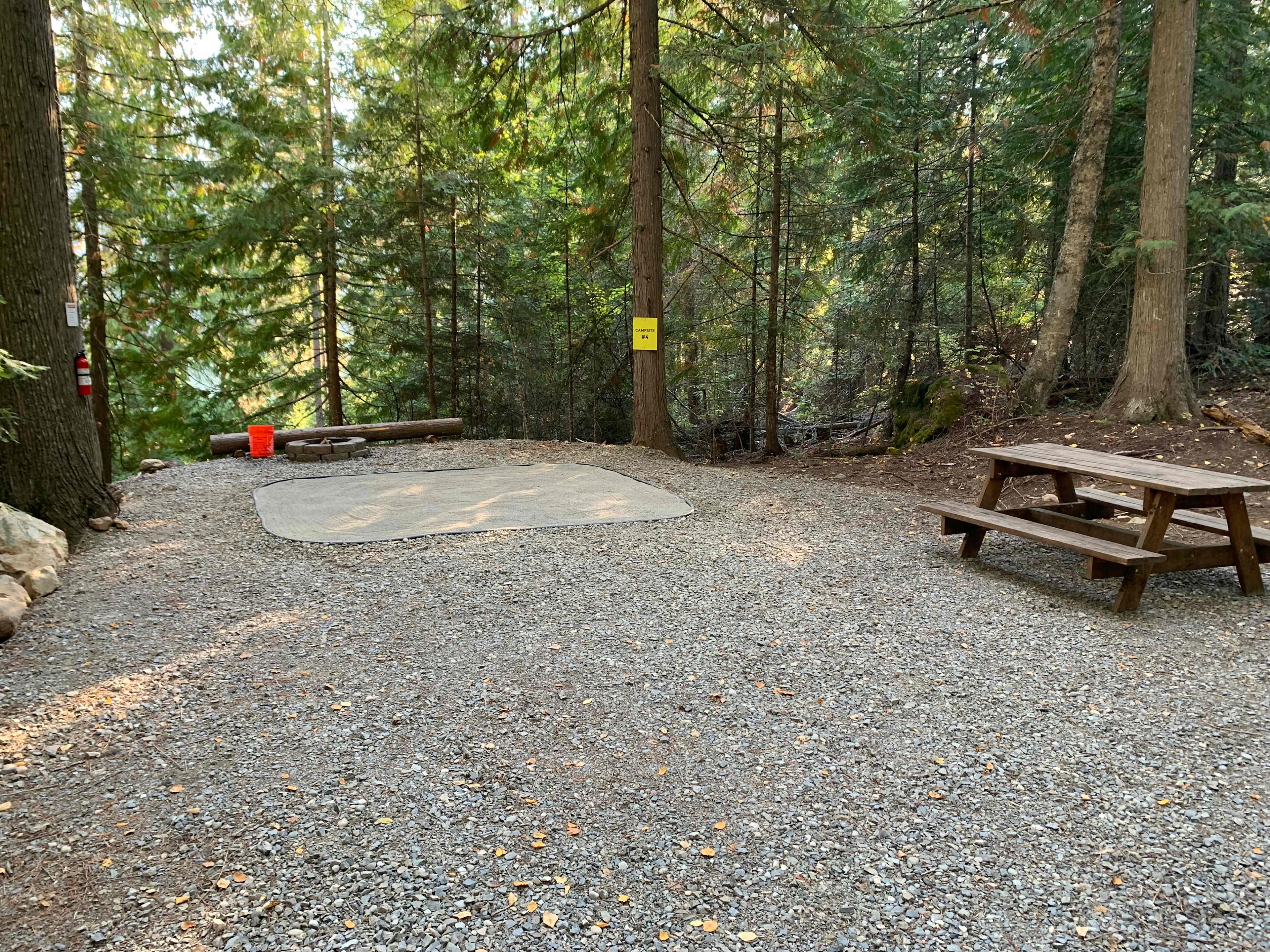 Campsite #4 sand tent pad!  Brand new in 2023!