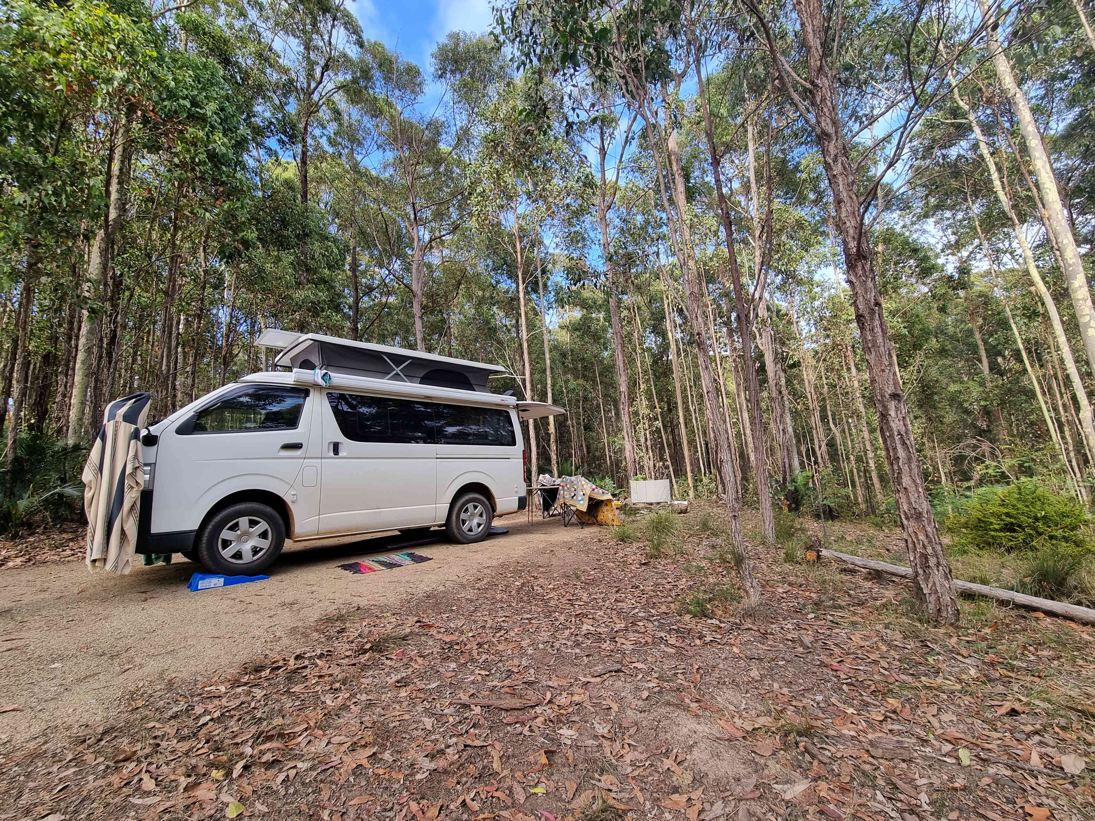 Camp site not too far from road, it's not a busy road though so didn't bother us  