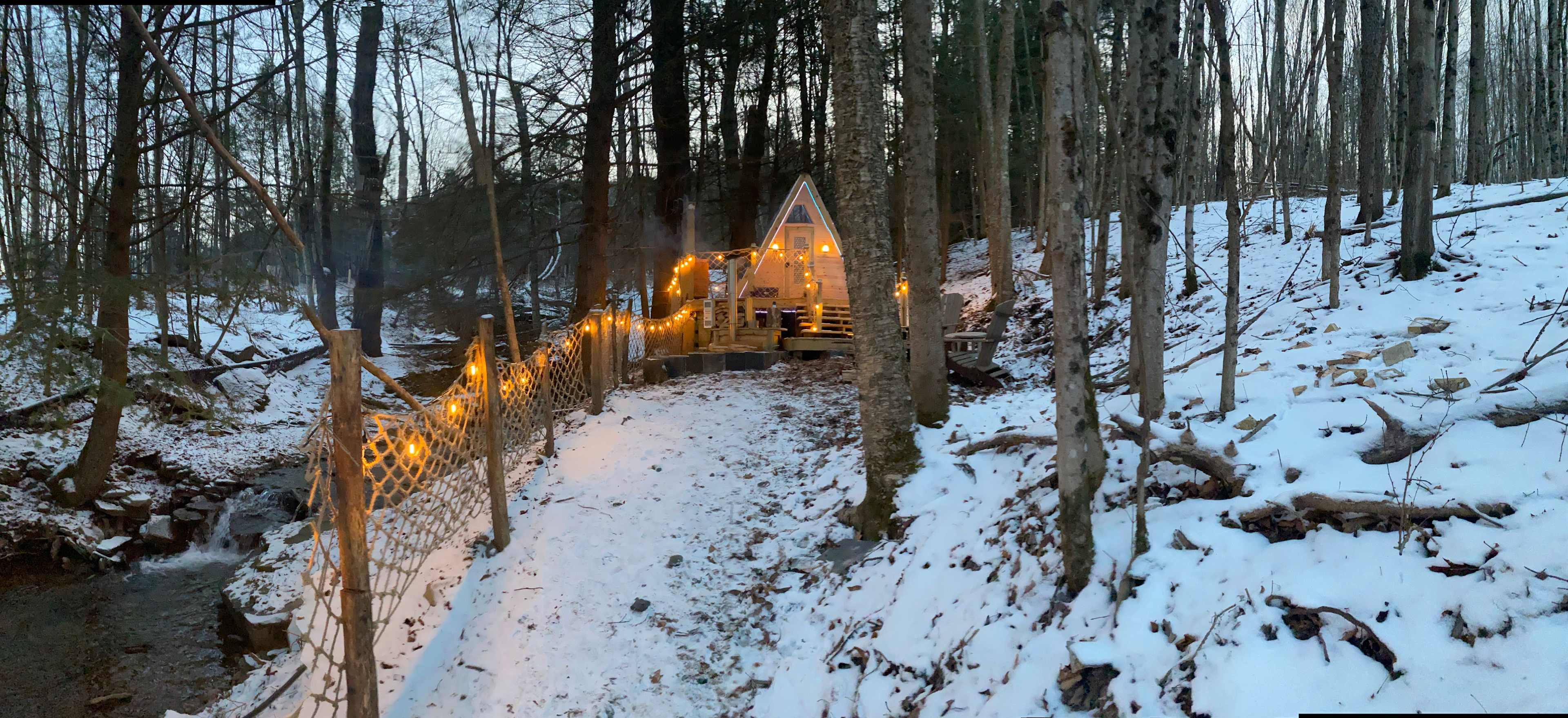 Glamping Tent Overlooking Waterfall
