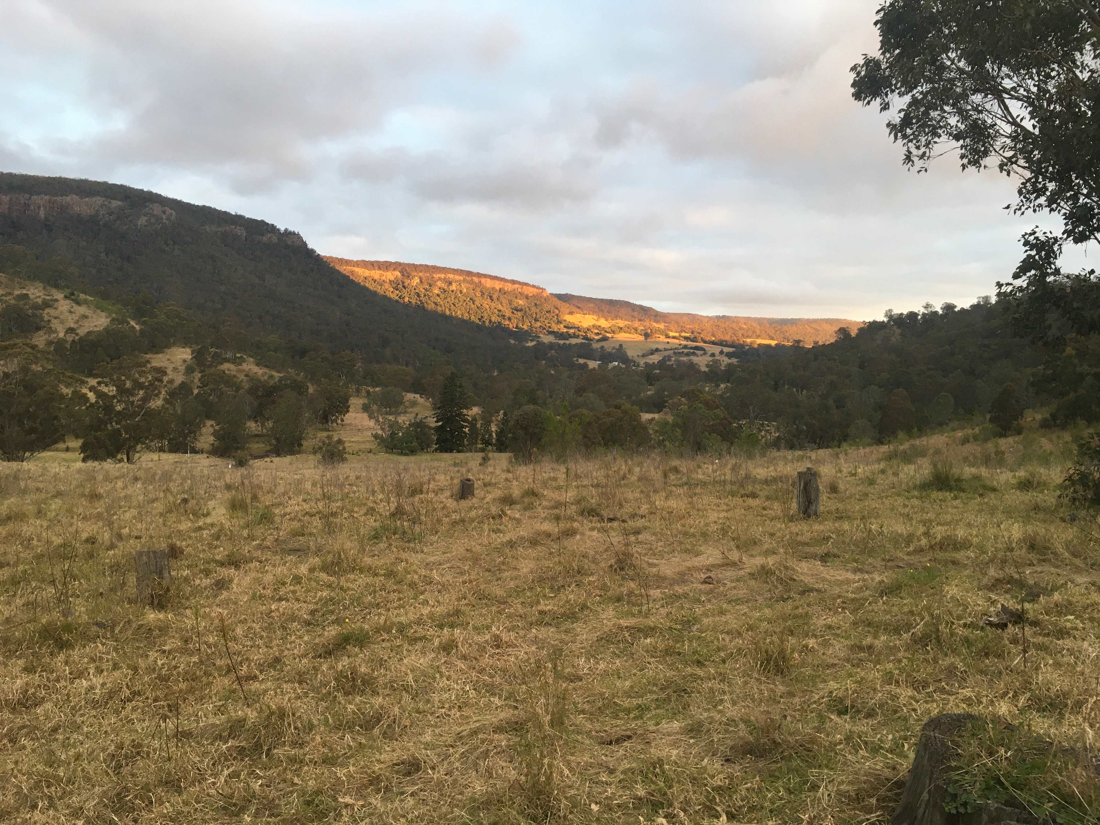 Beautiful high up views over the Condamine River, Booyng Camping