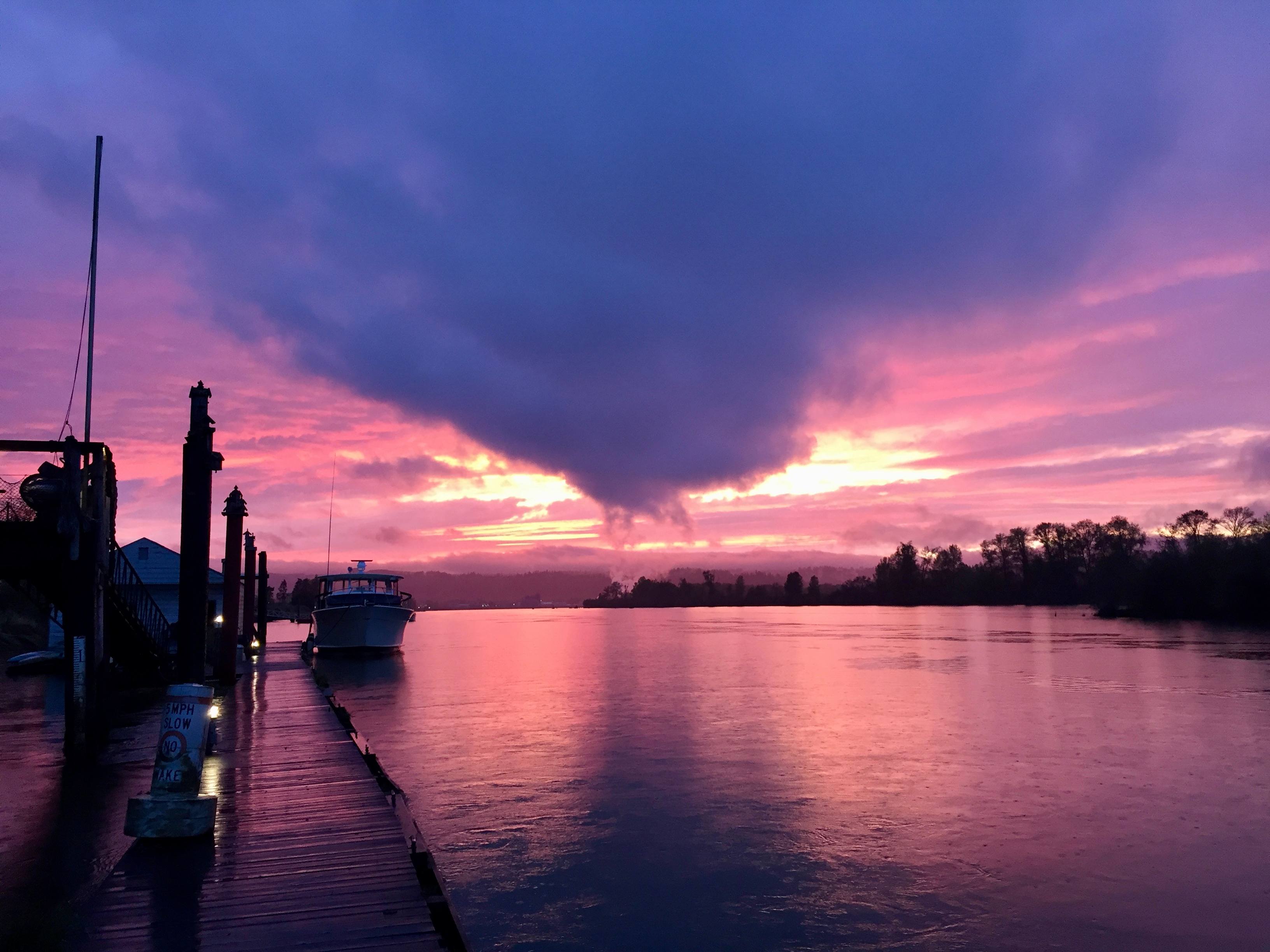 We often have beautiful sunsets.