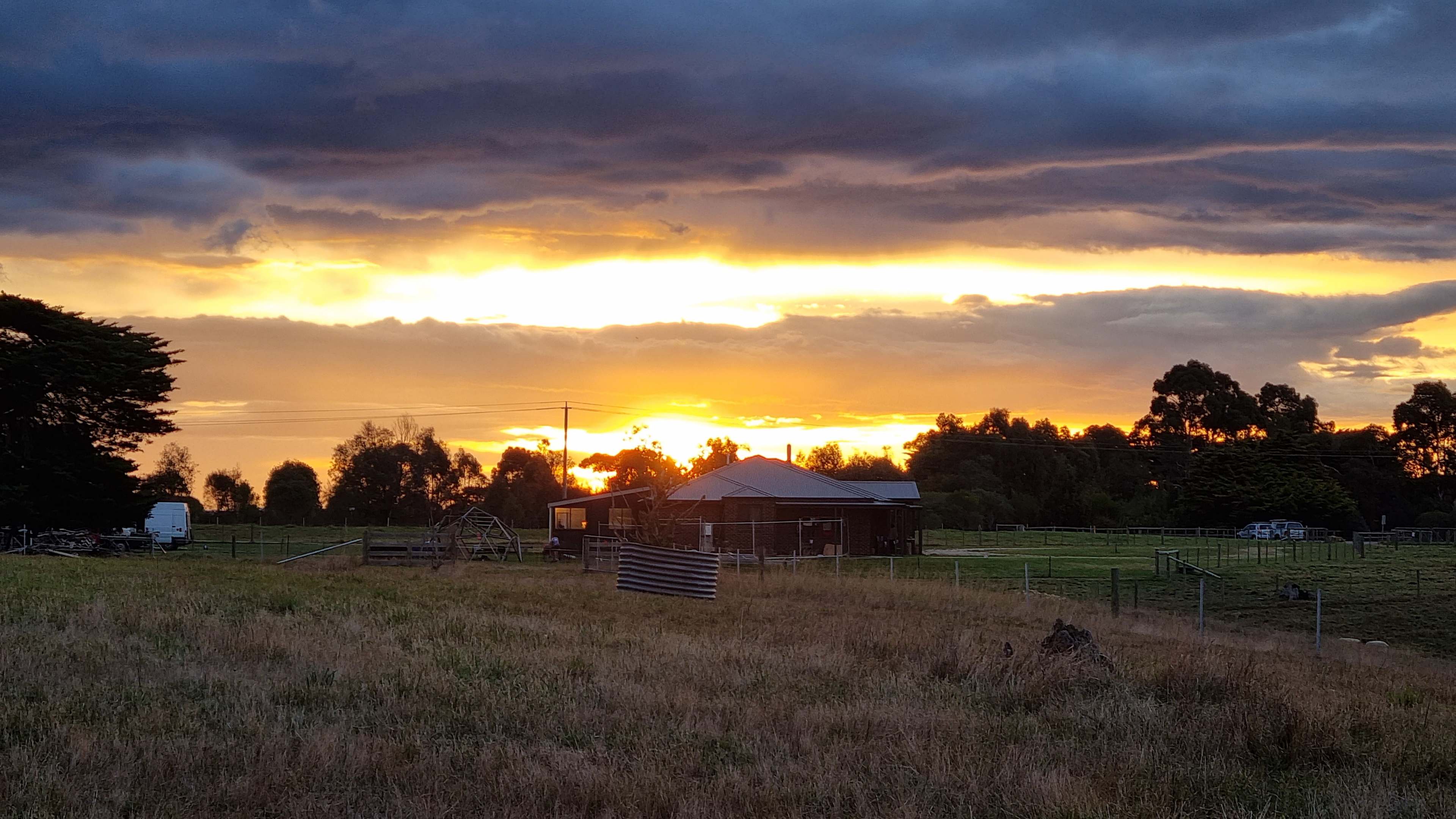 Sunset over Nigel's house