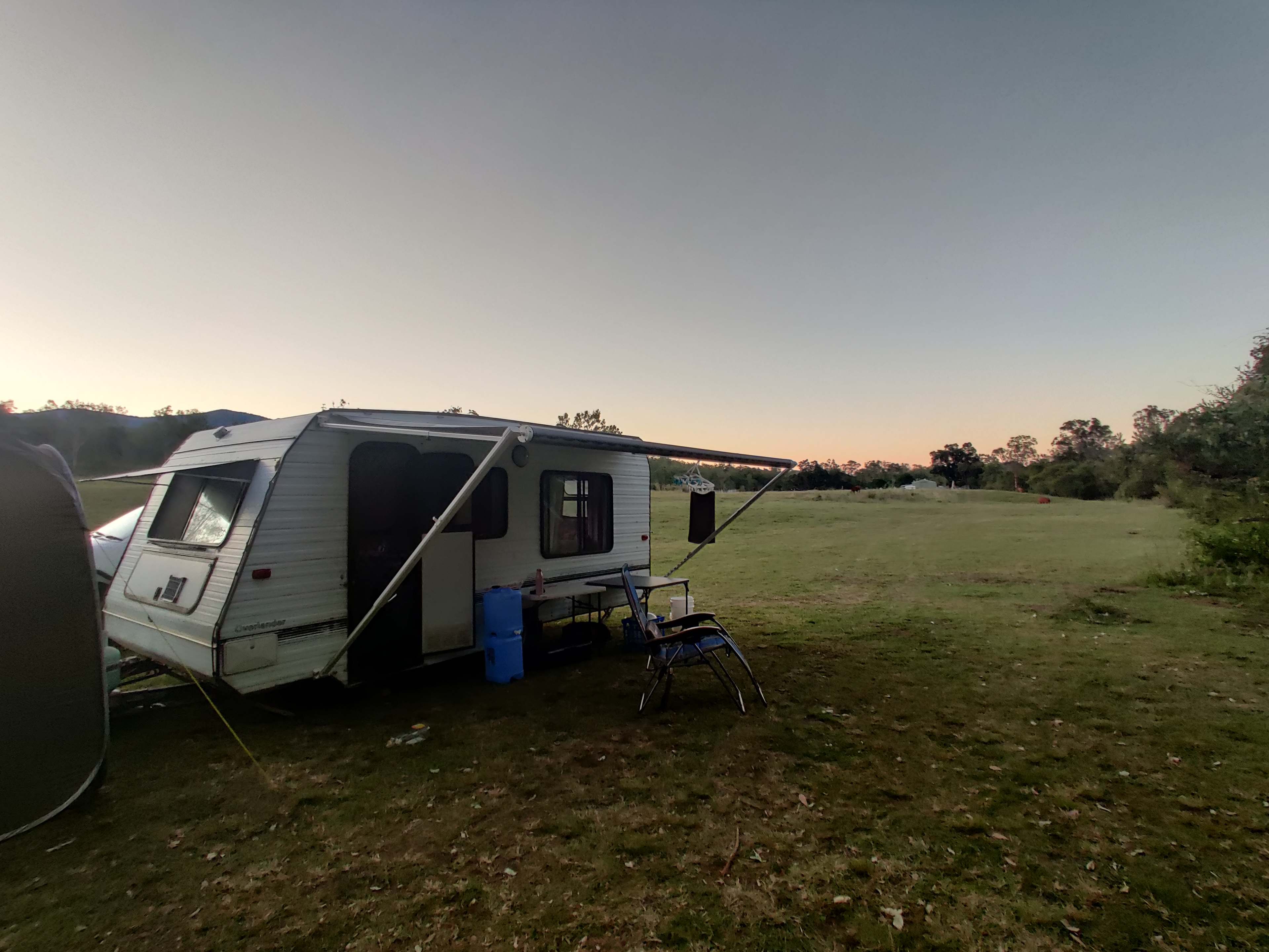 Our camp spot at dusk