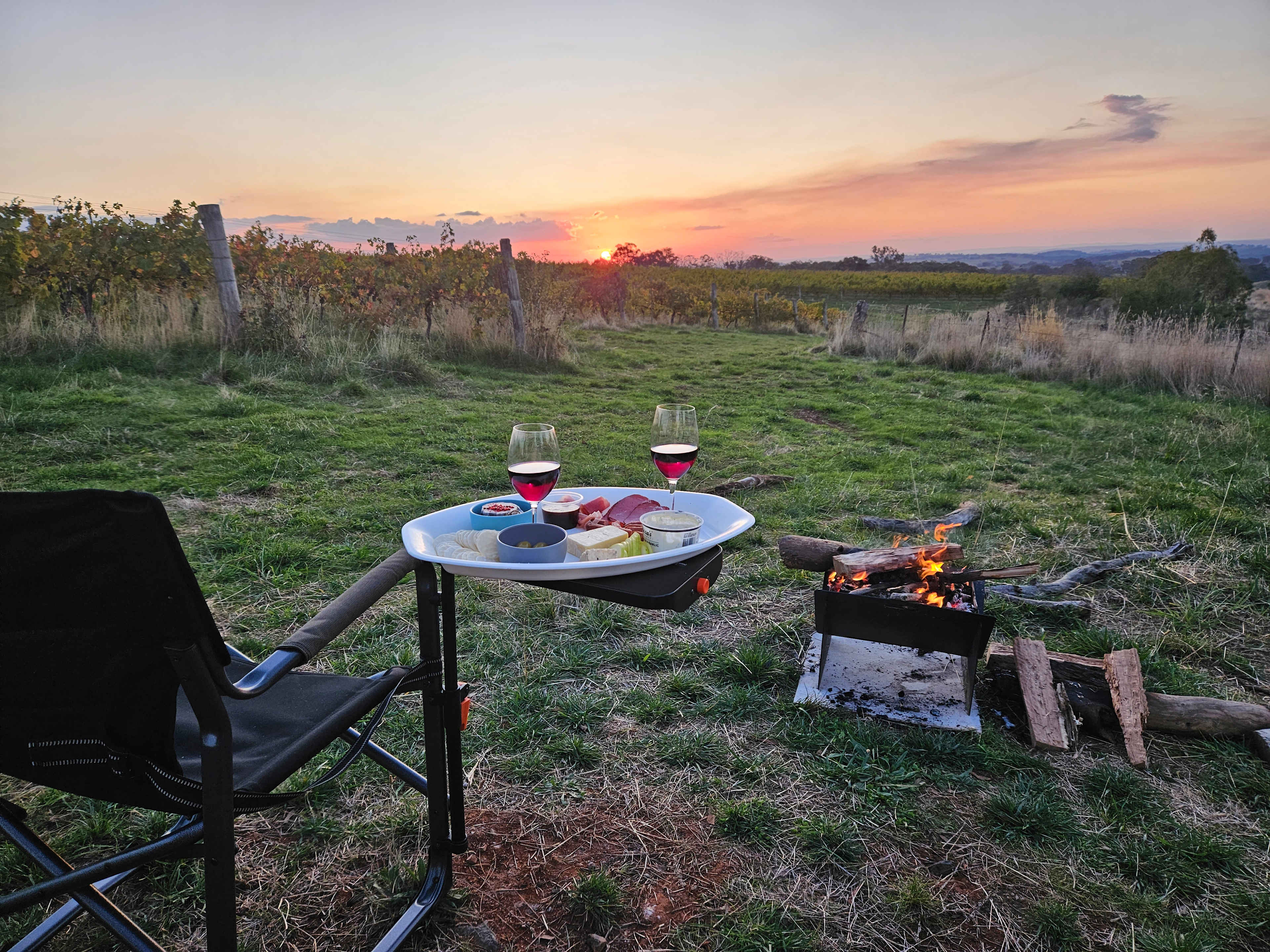 Cargo Rd wine at sunset