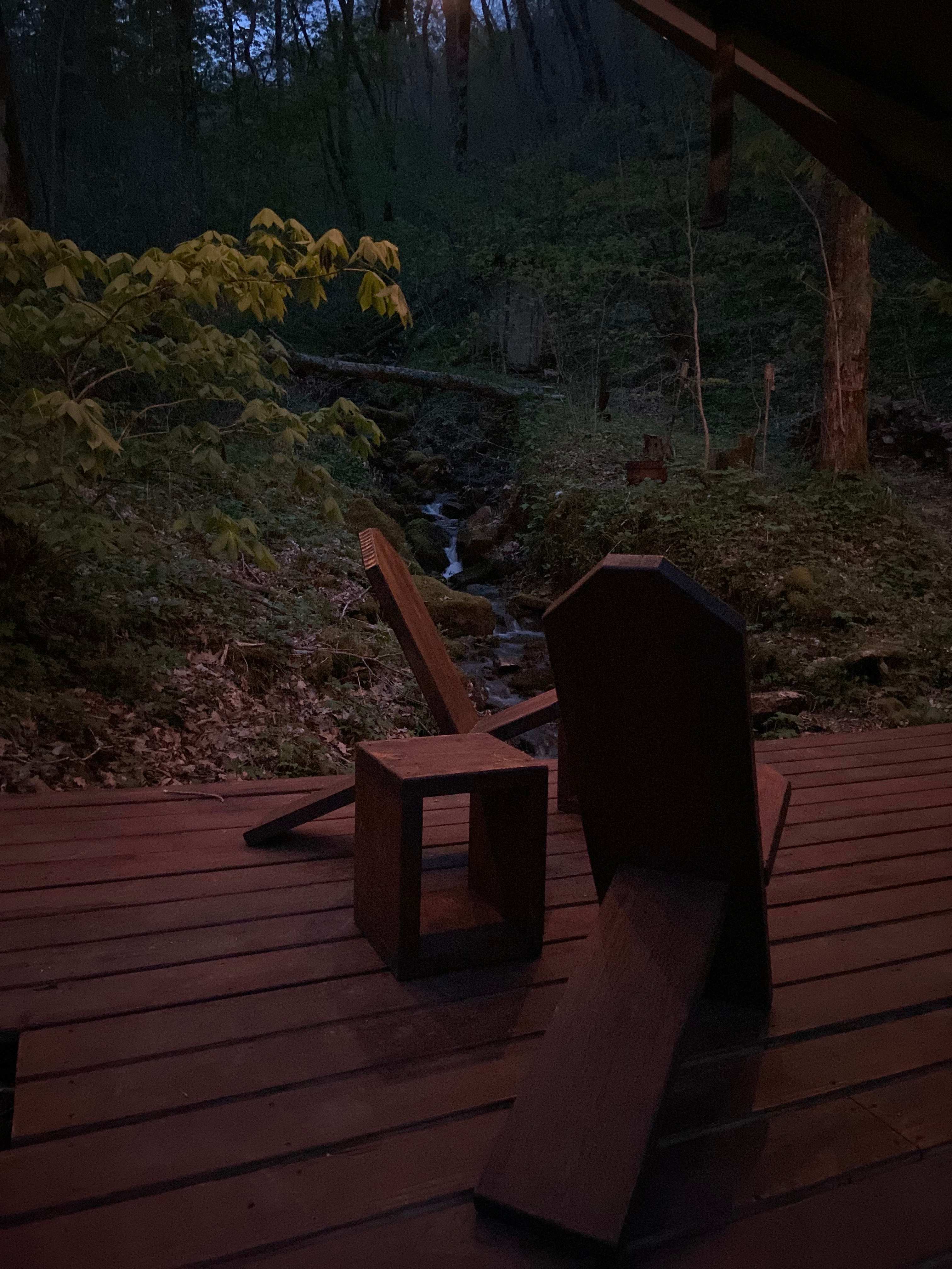 Enchanted Campsite over the stream
