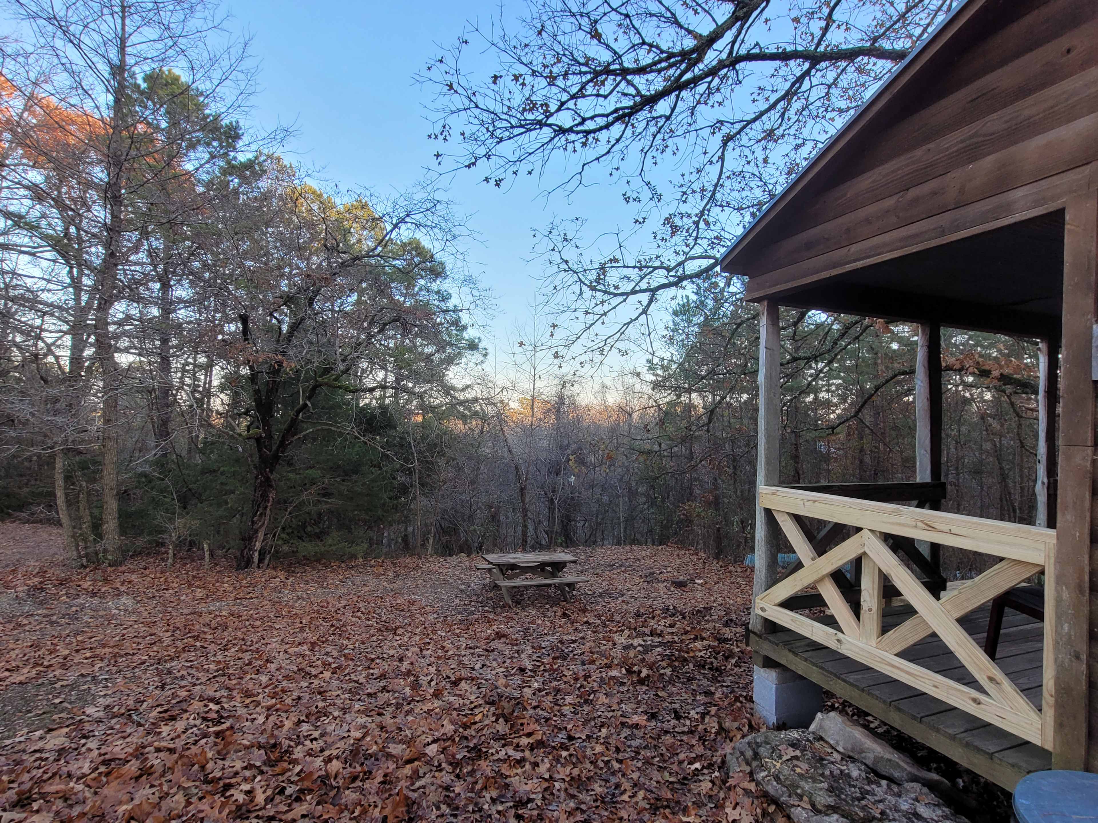 Your view down the ridge.
You have a sunrise view.