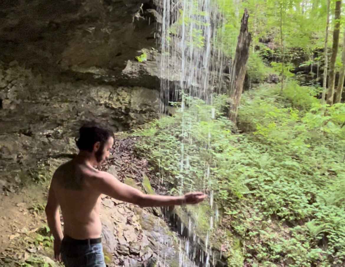 Enjoy a beautiful rock ledge waterfall without ever leaving the property. There's nothing more refreshing than a spring fed waterfall!