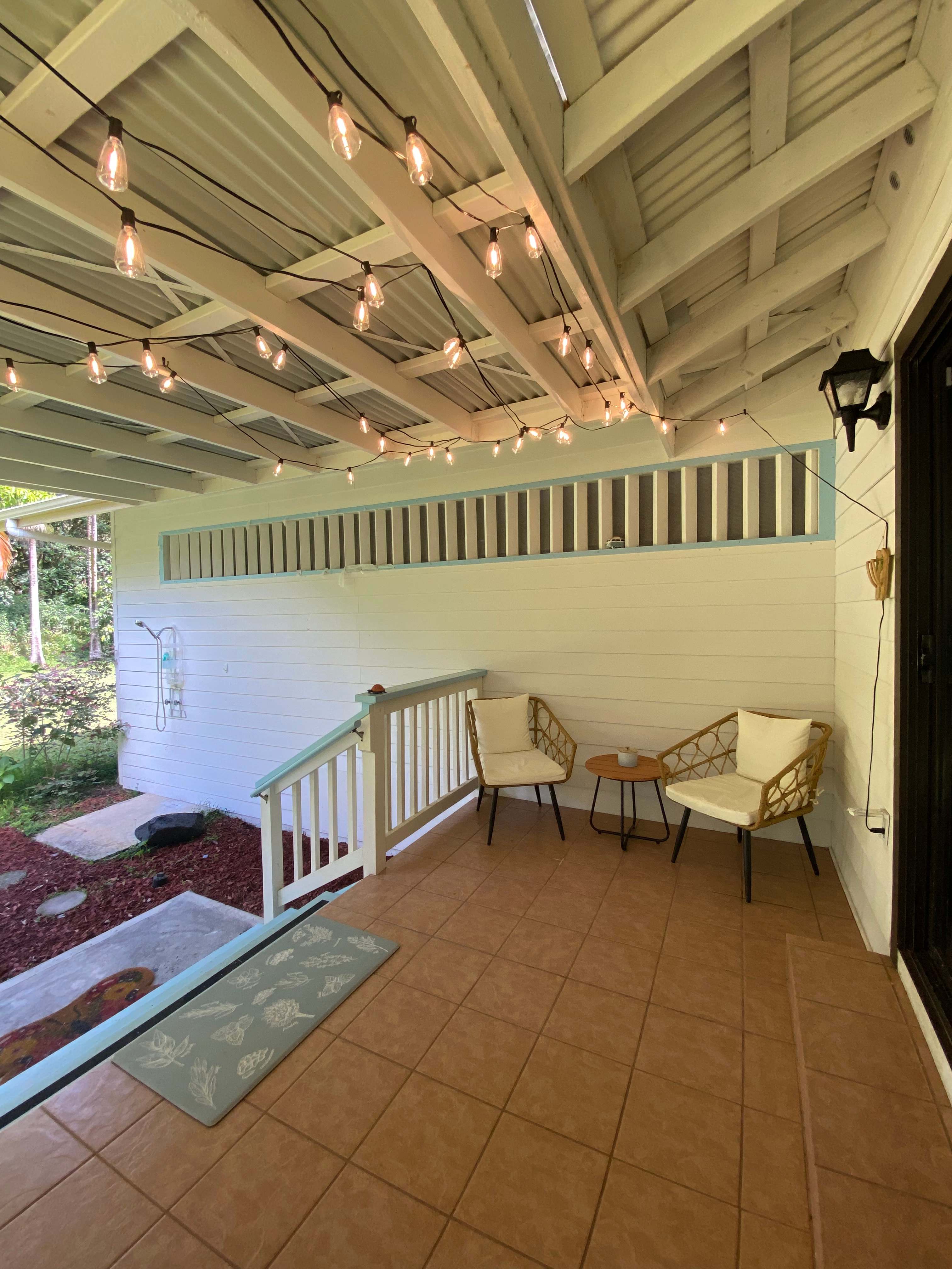 Relax under the twinkle lights on your private lanai!