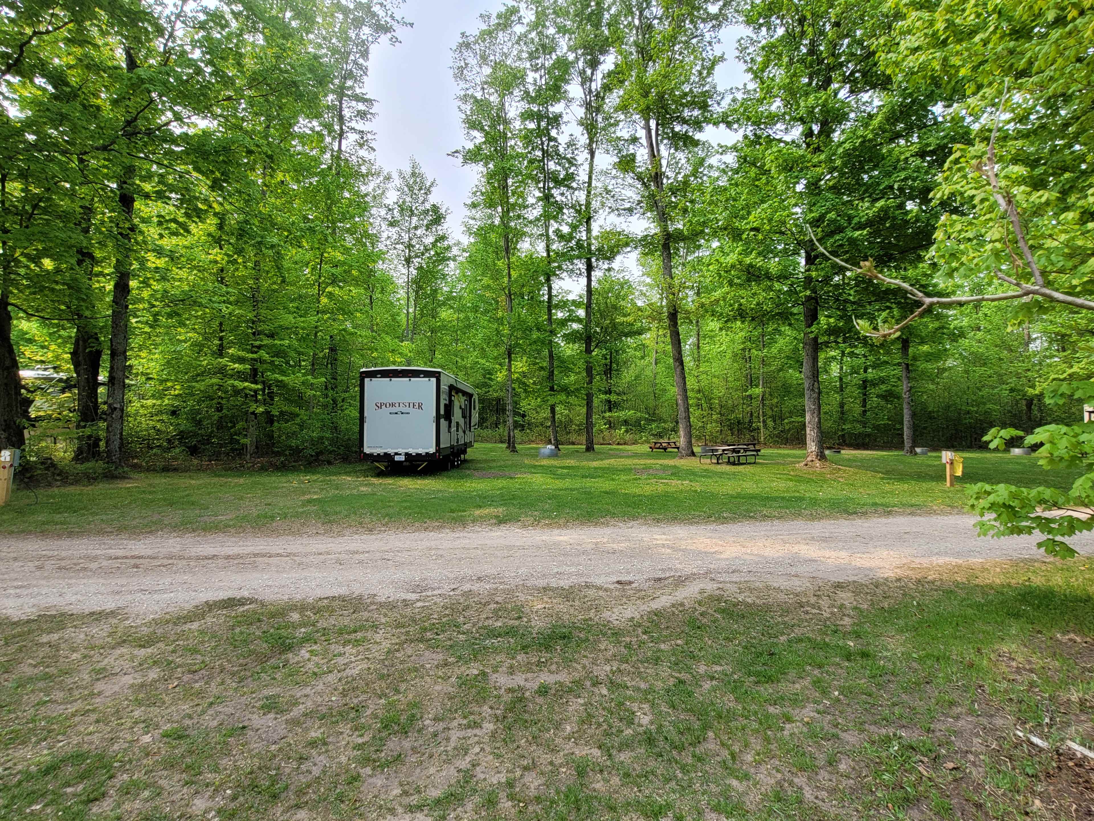  The camper is in site #7 site #6 is on right