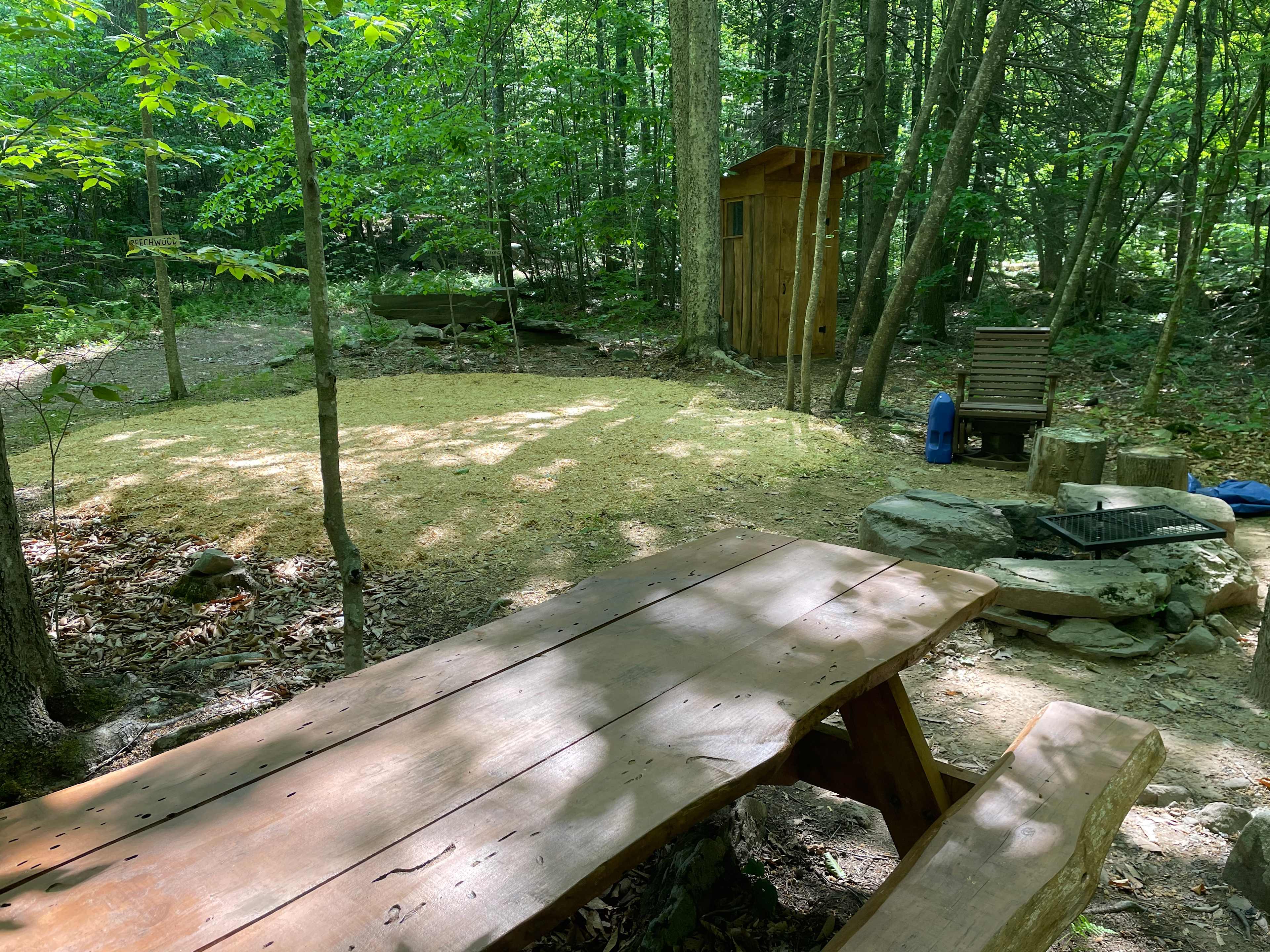 Spring 2023: We have added a fresh layer of sawdust to all of our tent sites for a softer nights sleep. 