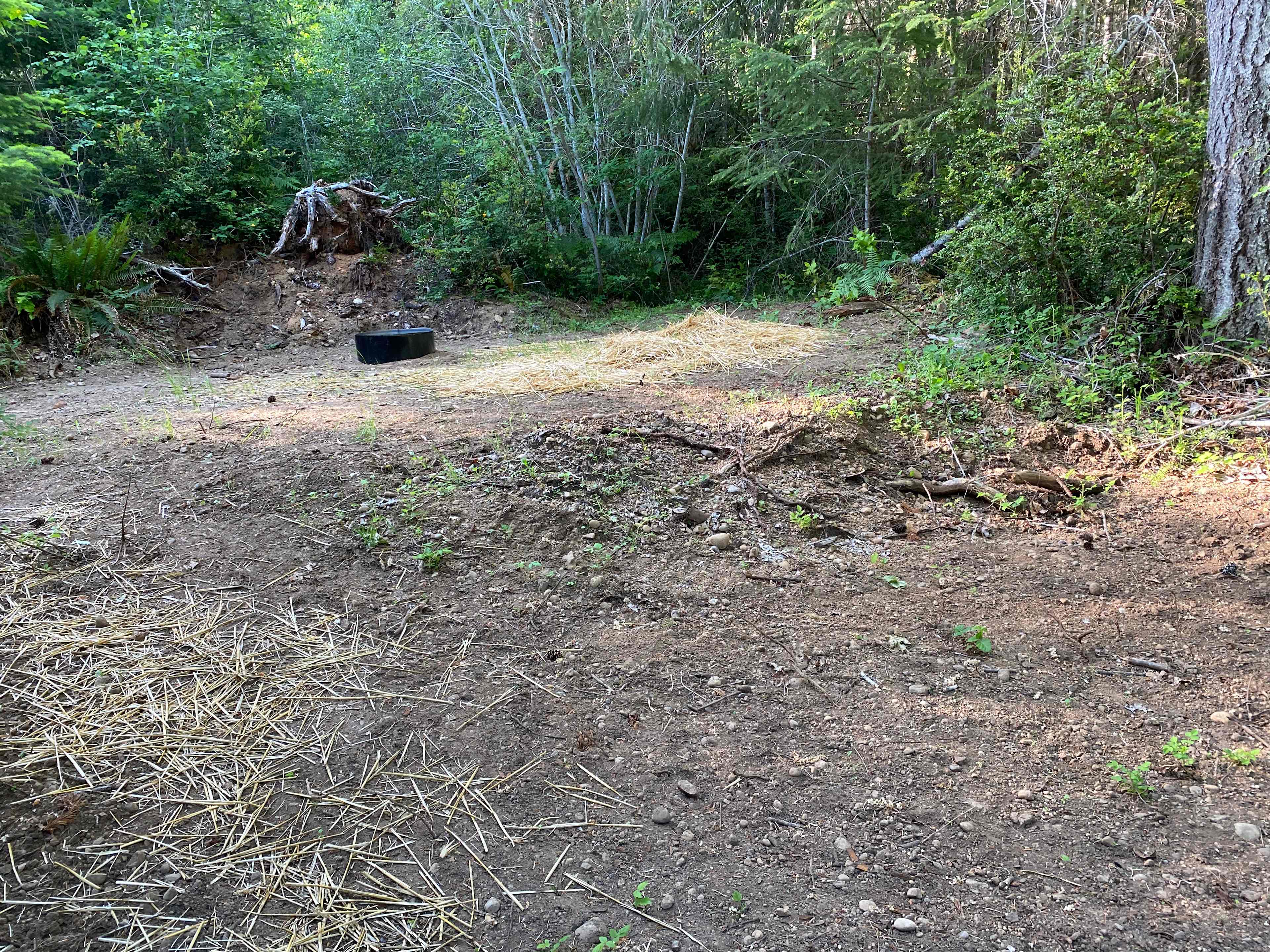 Looking at the 1st pad with the fire pit from the 2nd pad which is for the Community Site 1.