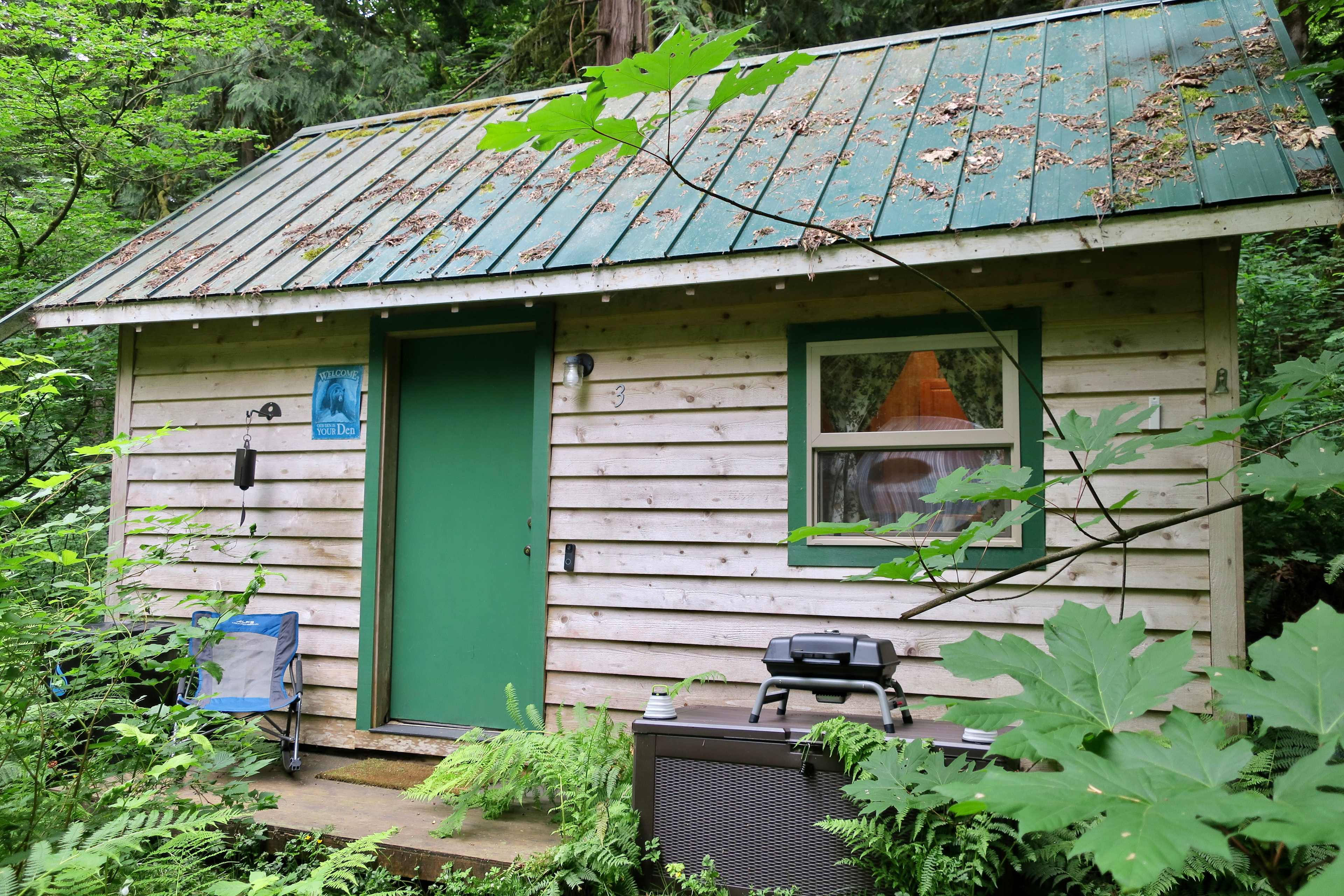 The rustic cabin