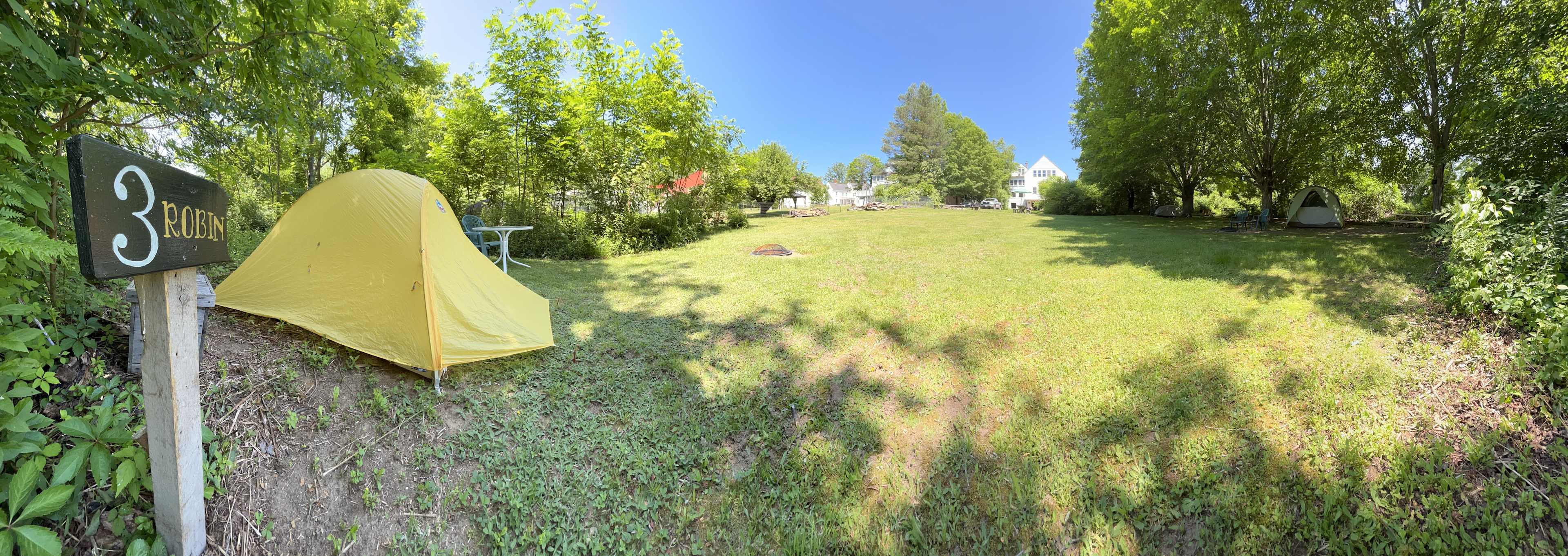 Campsites at CoHo: Conway Hostel