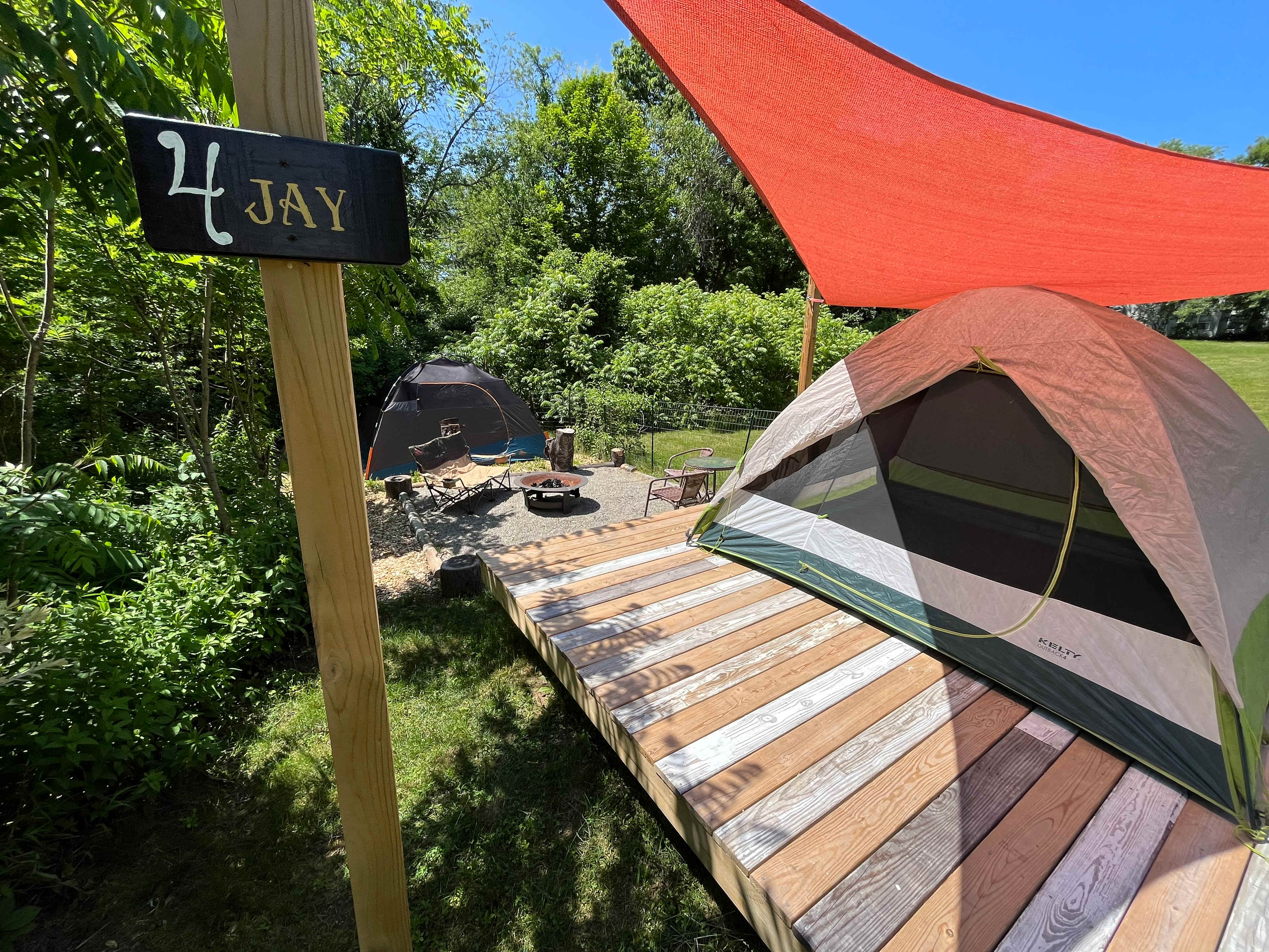 Campsites at CoHo: Conway Hostel