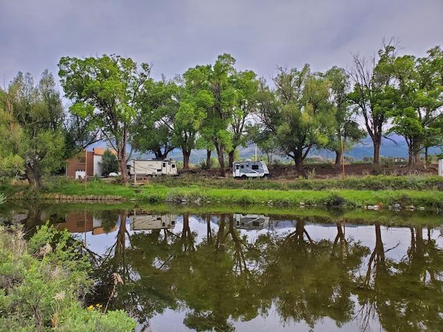 The bigger camper is the Brown Trout site and the smaller one is the Cutthroat Trout site. Come and enjoy our peace!