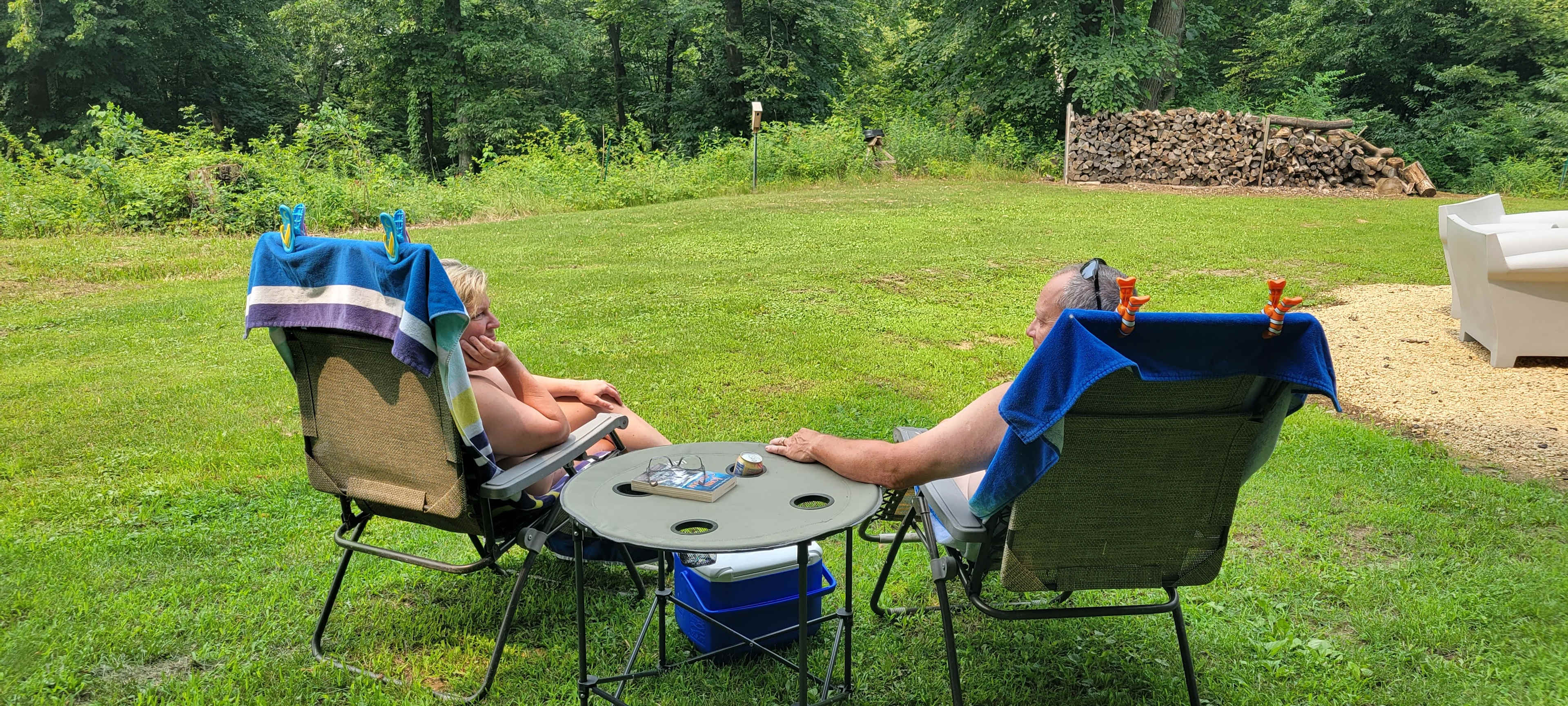 Spend the afternoon relaxing and reconnecting in the sun bathing area. Lots of open space.  Clothing is optional. 