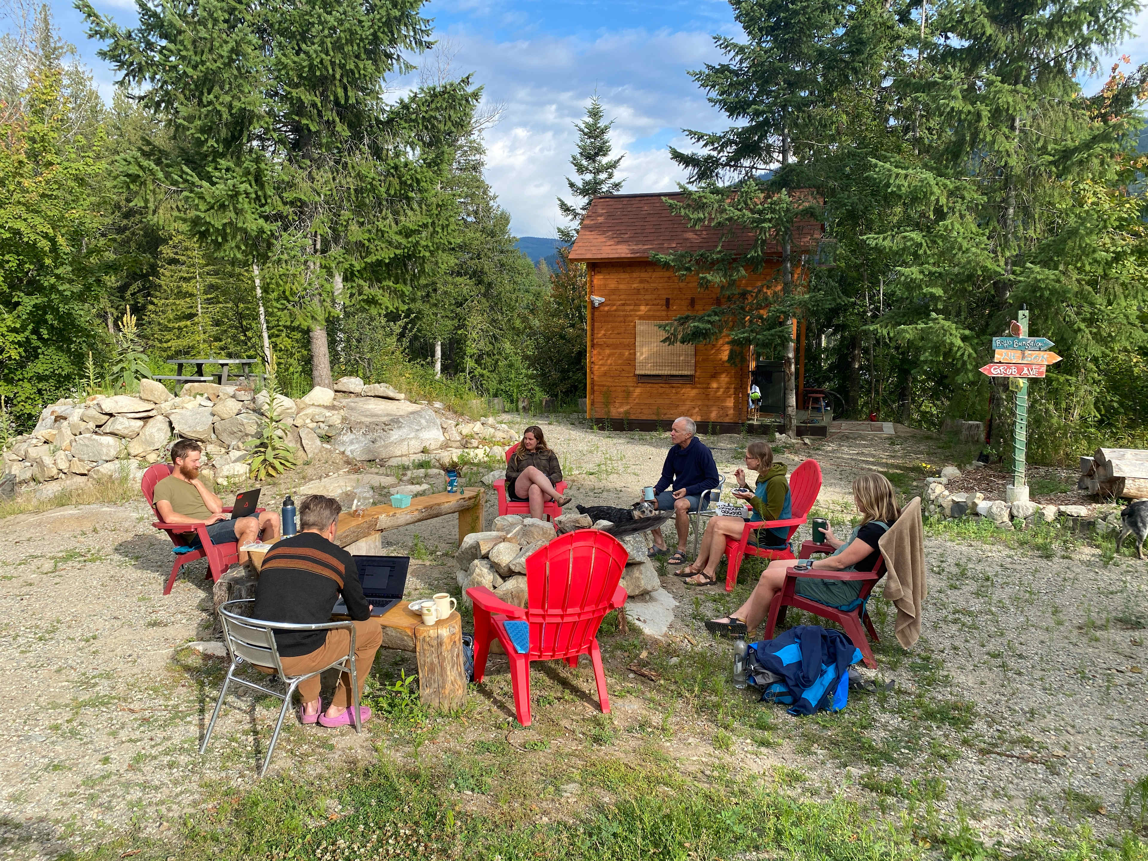 Great space to hang out in the morning with our group.  