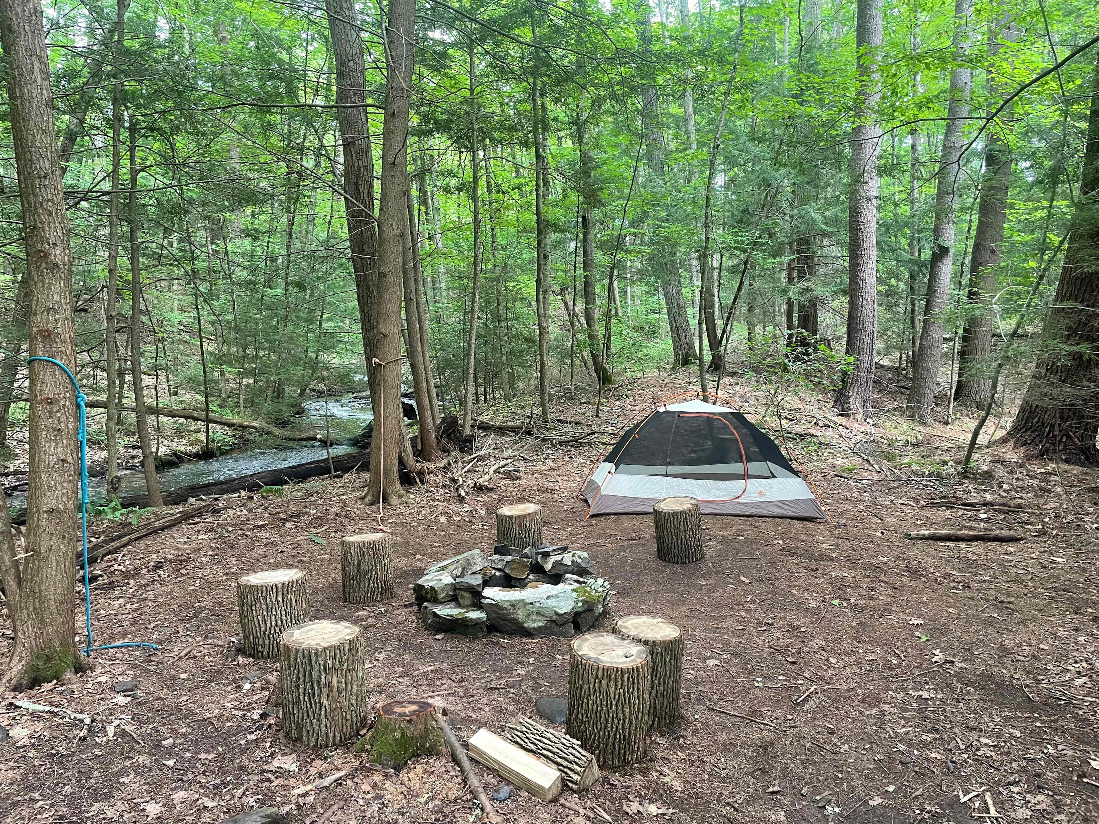 Streamside Camping in Leverett!