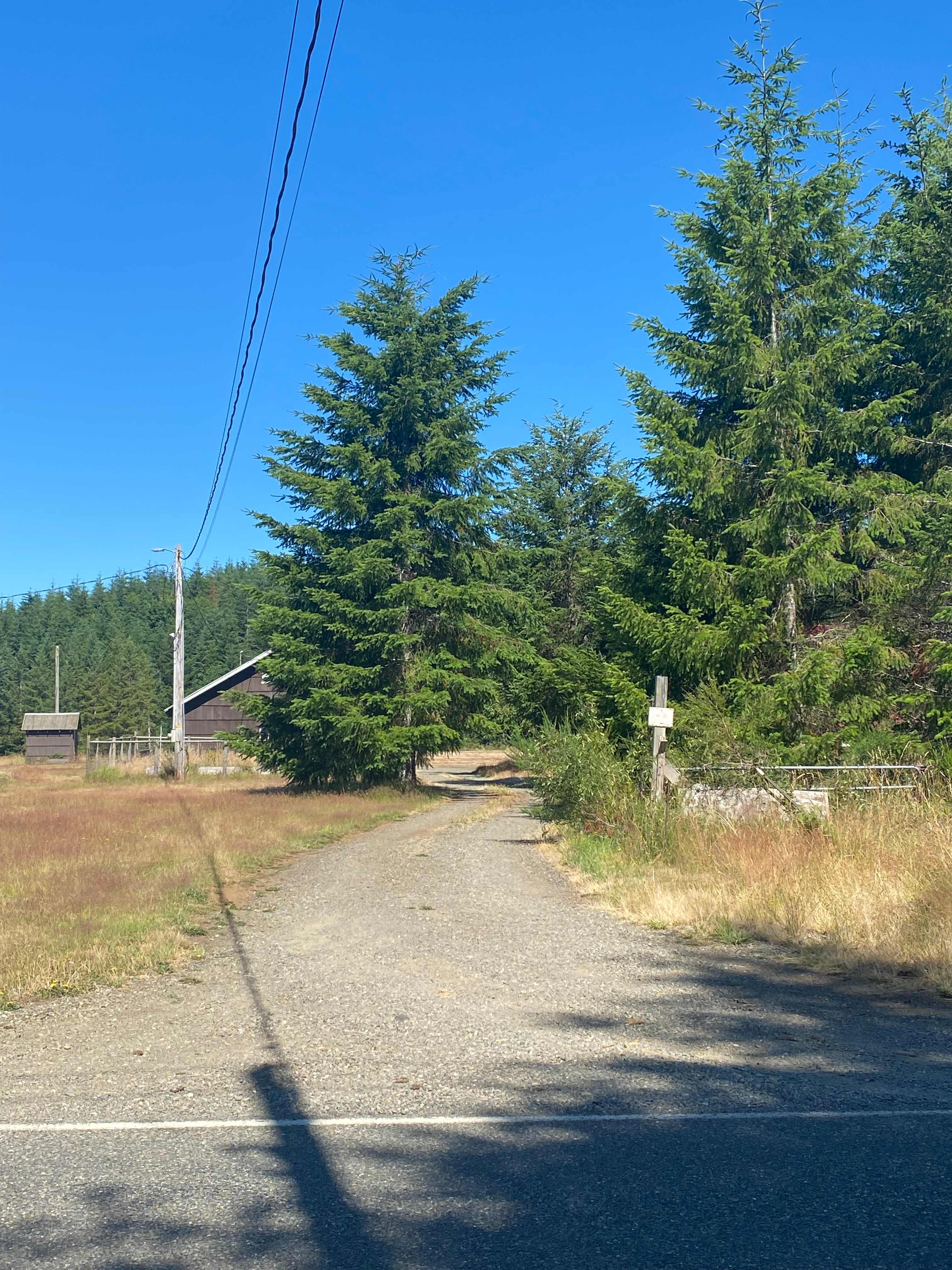 The beginning of the driveway 