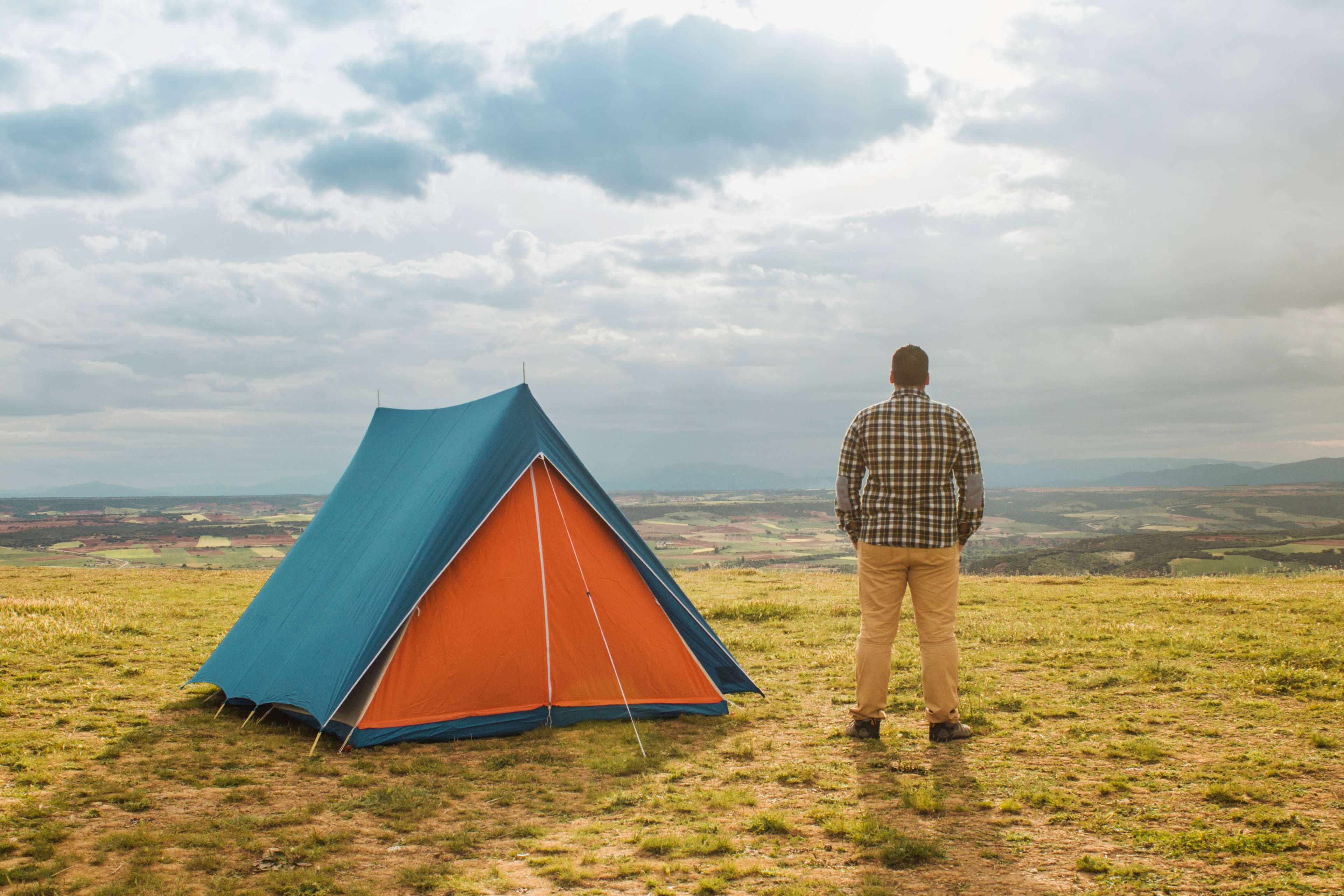 Our solitary backpacker enjoying the view.