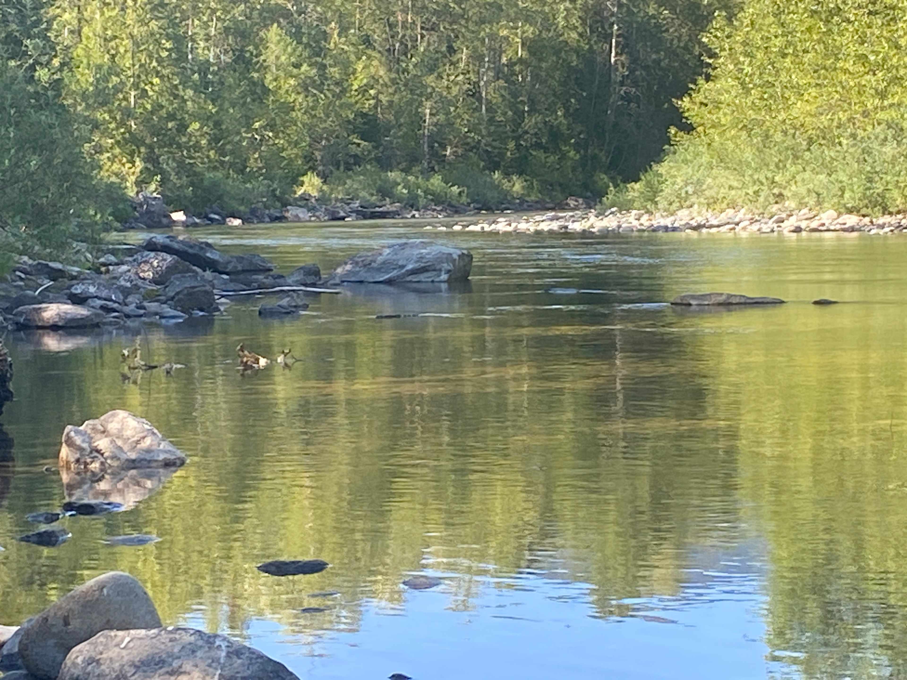 Salmo River, private access.
