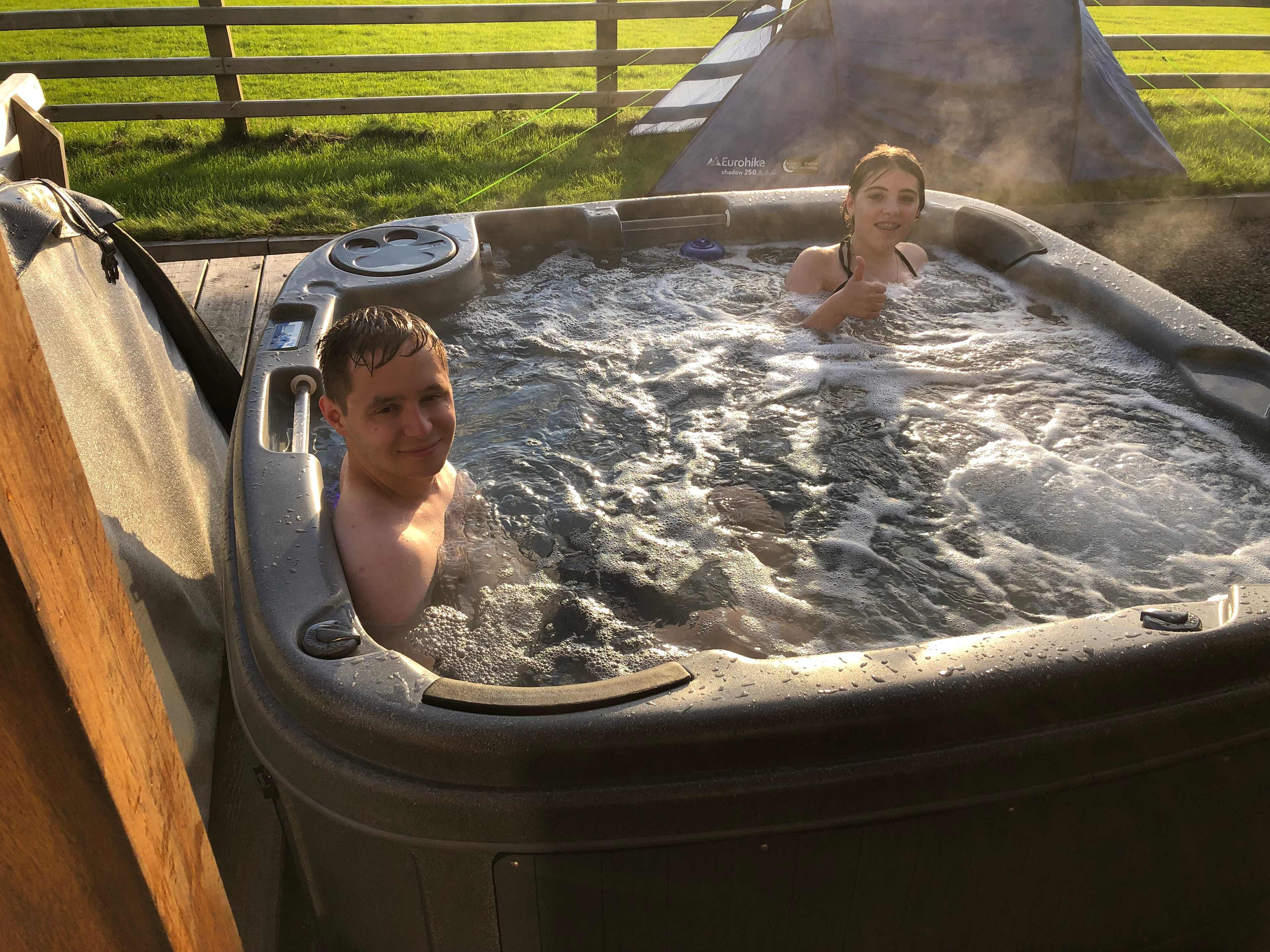 Fantastic views from the hot tub
