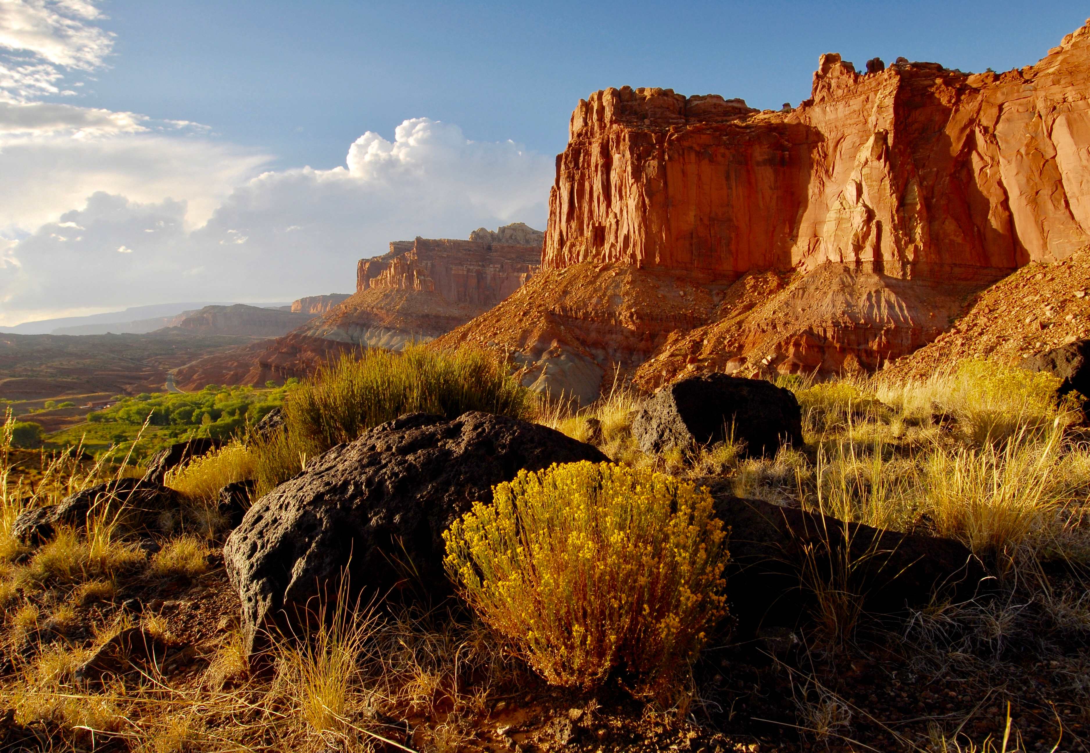 This is a zoomed in photo of what you'll see from our camp sites - a stunning mesa expanding across the entire Northern horizon.