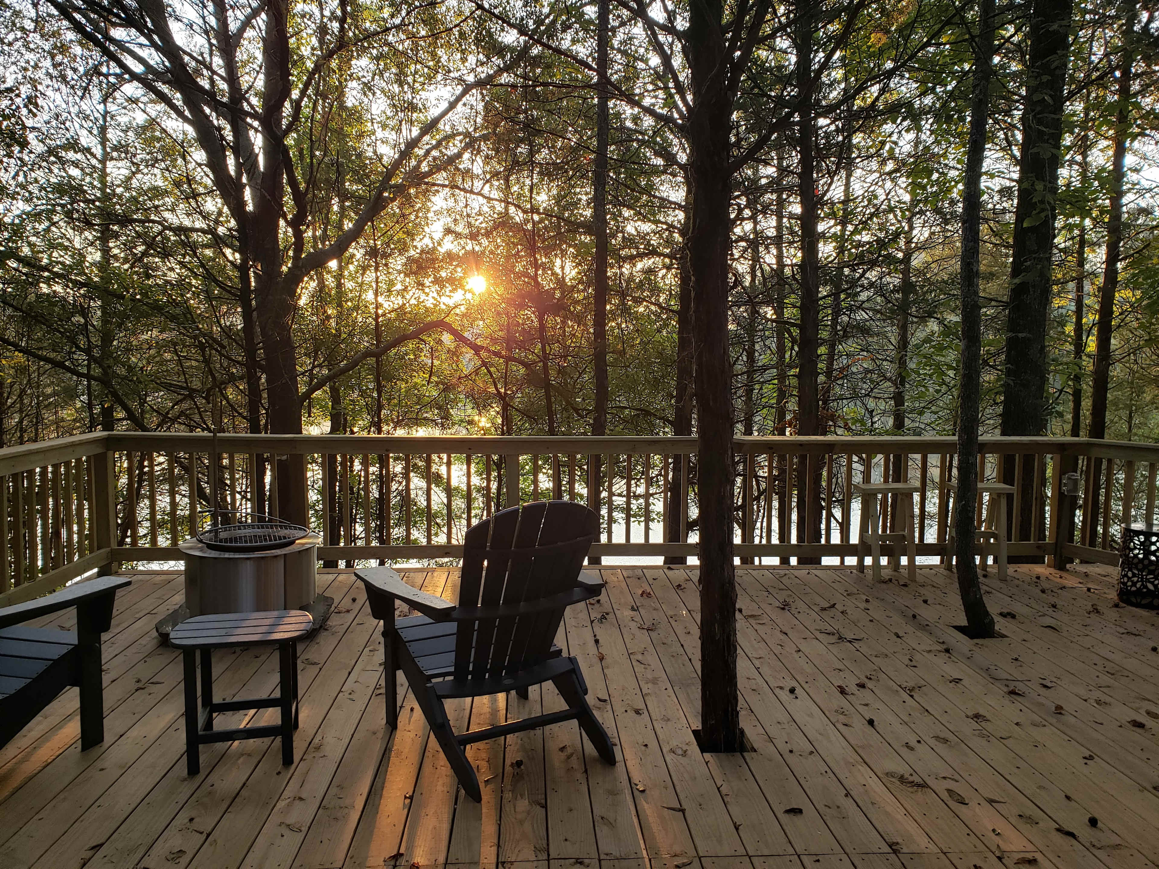 Deck at sunrise
