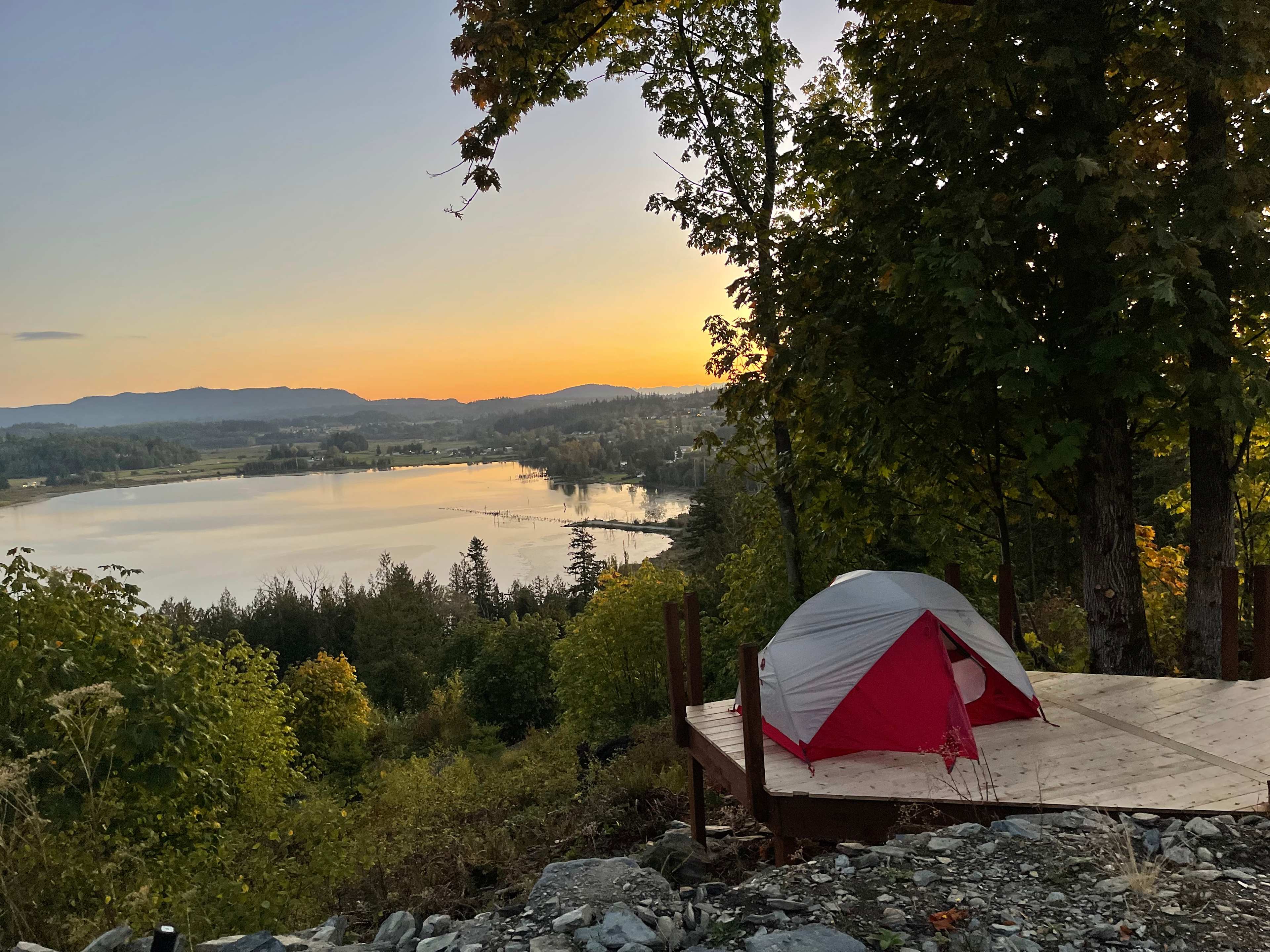 Sunset at the lower campsite