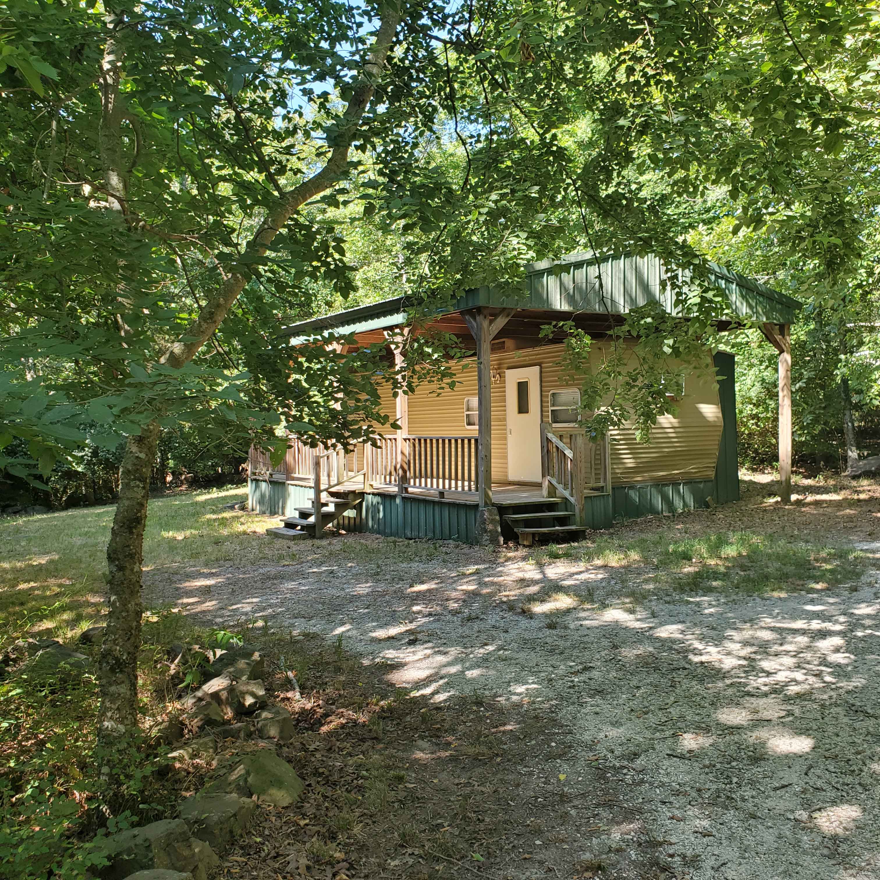 Site 2 at Tin Top Village - - the Hippie Hideout, with fire pit and additional camp space.