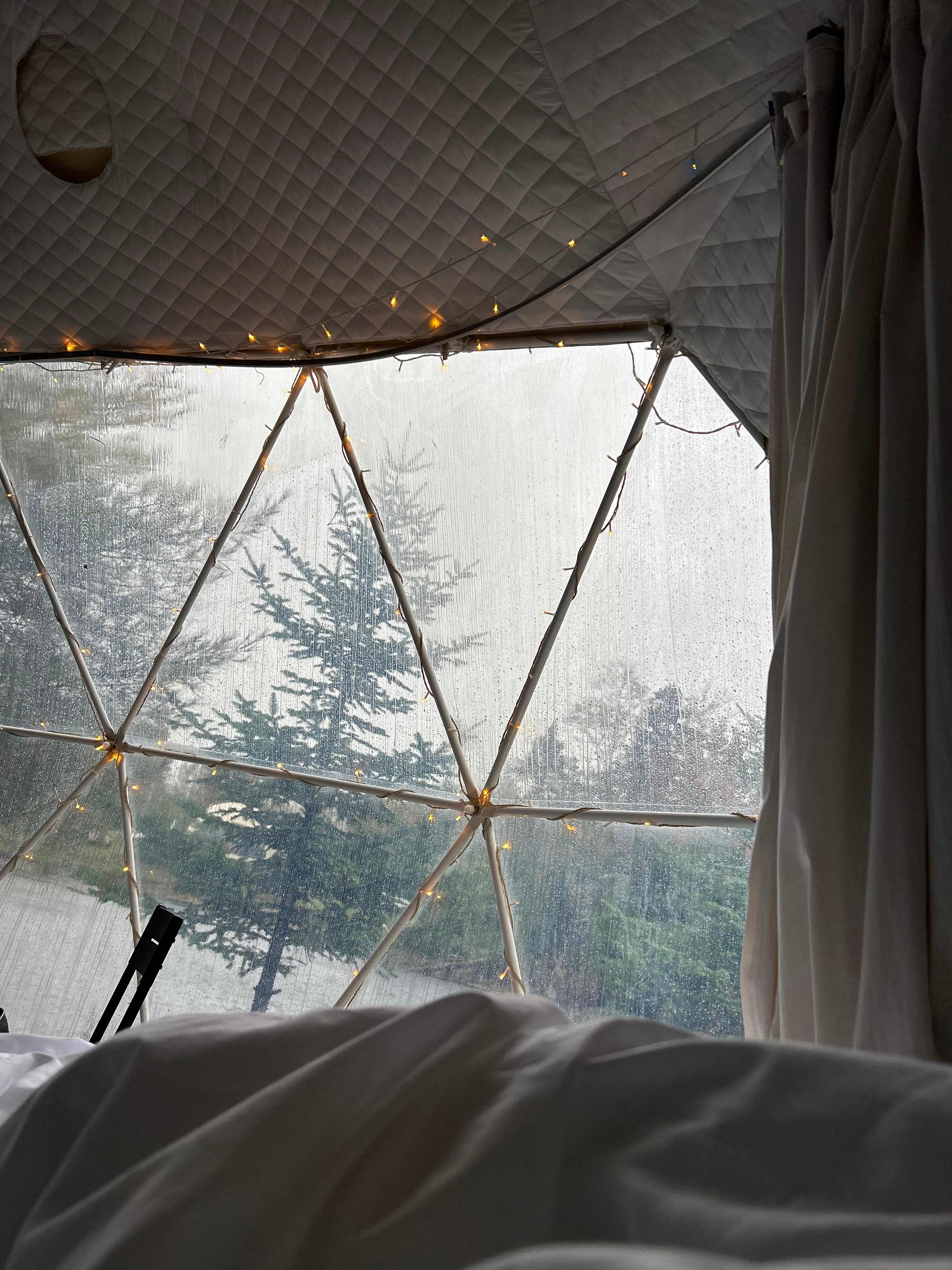 So cool watching the rainstorm from bed 