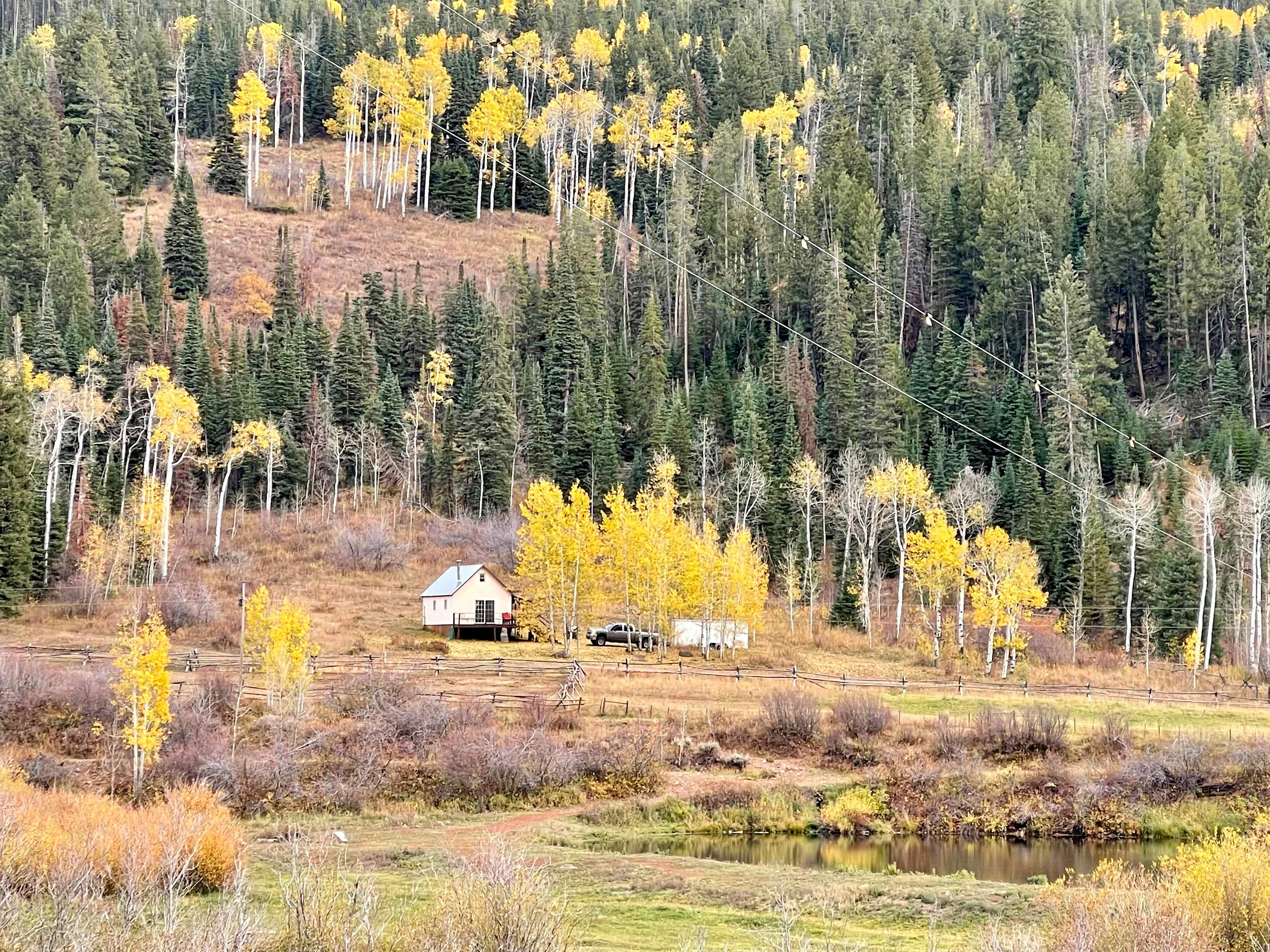 Cabin view from highway