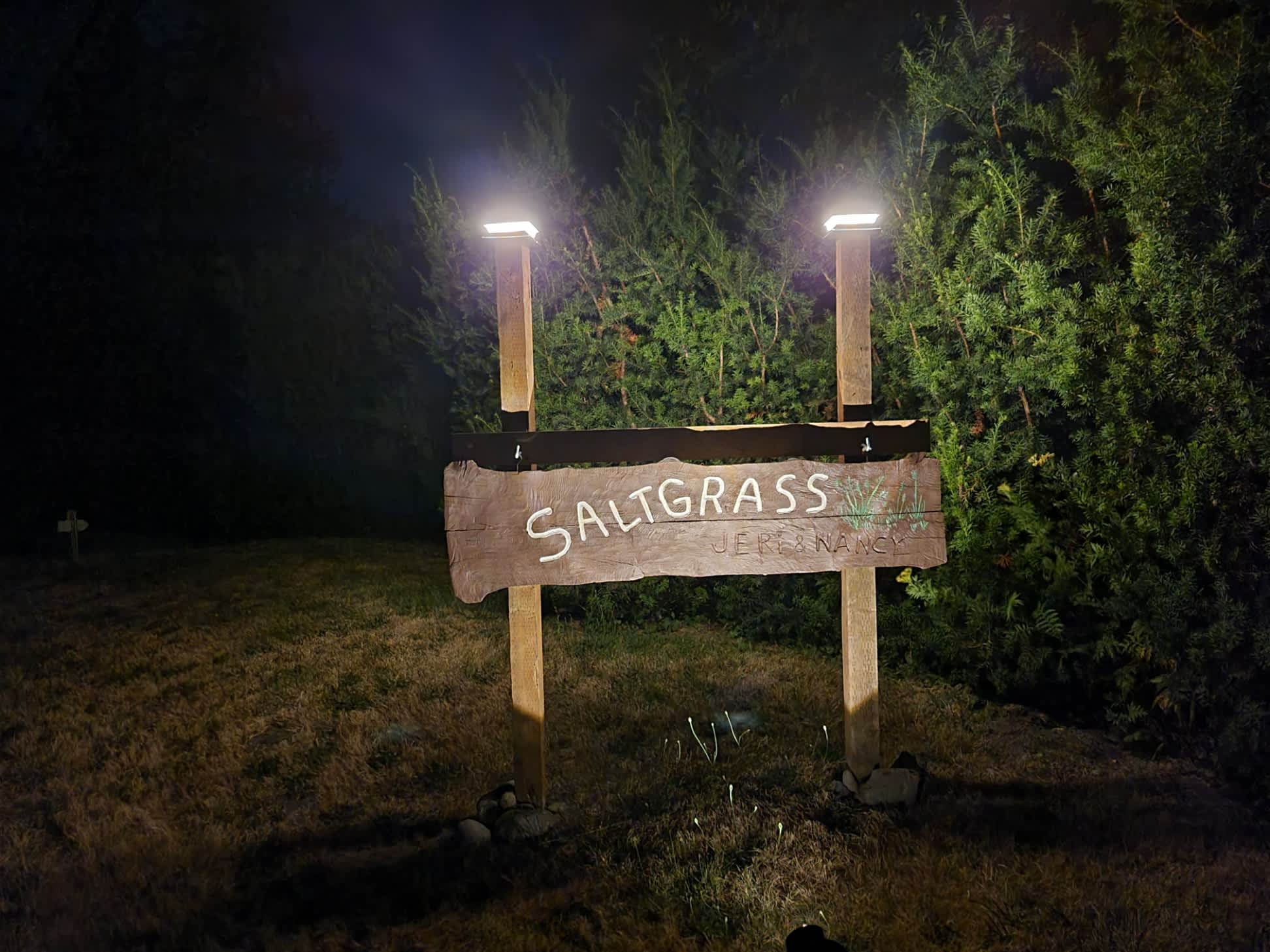 This sign on Reservation Road is right before the driveway.