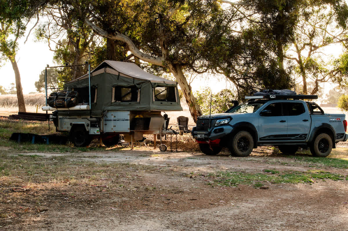 Camping under the trees 