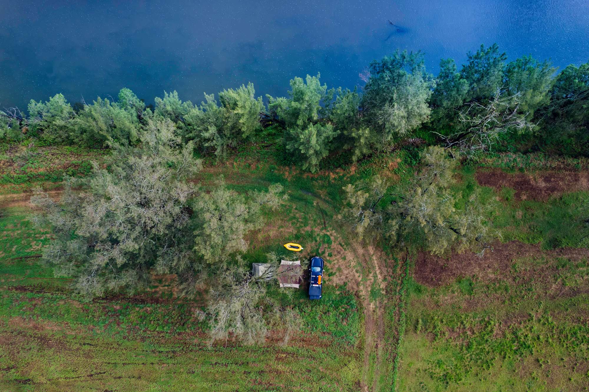 Drone shot of the site 