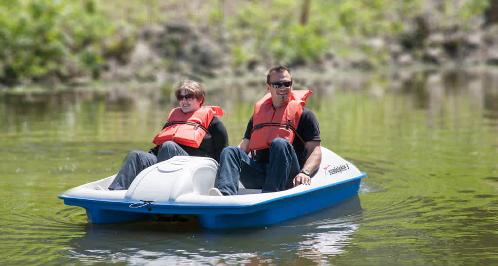 Paddle boating $15 a day