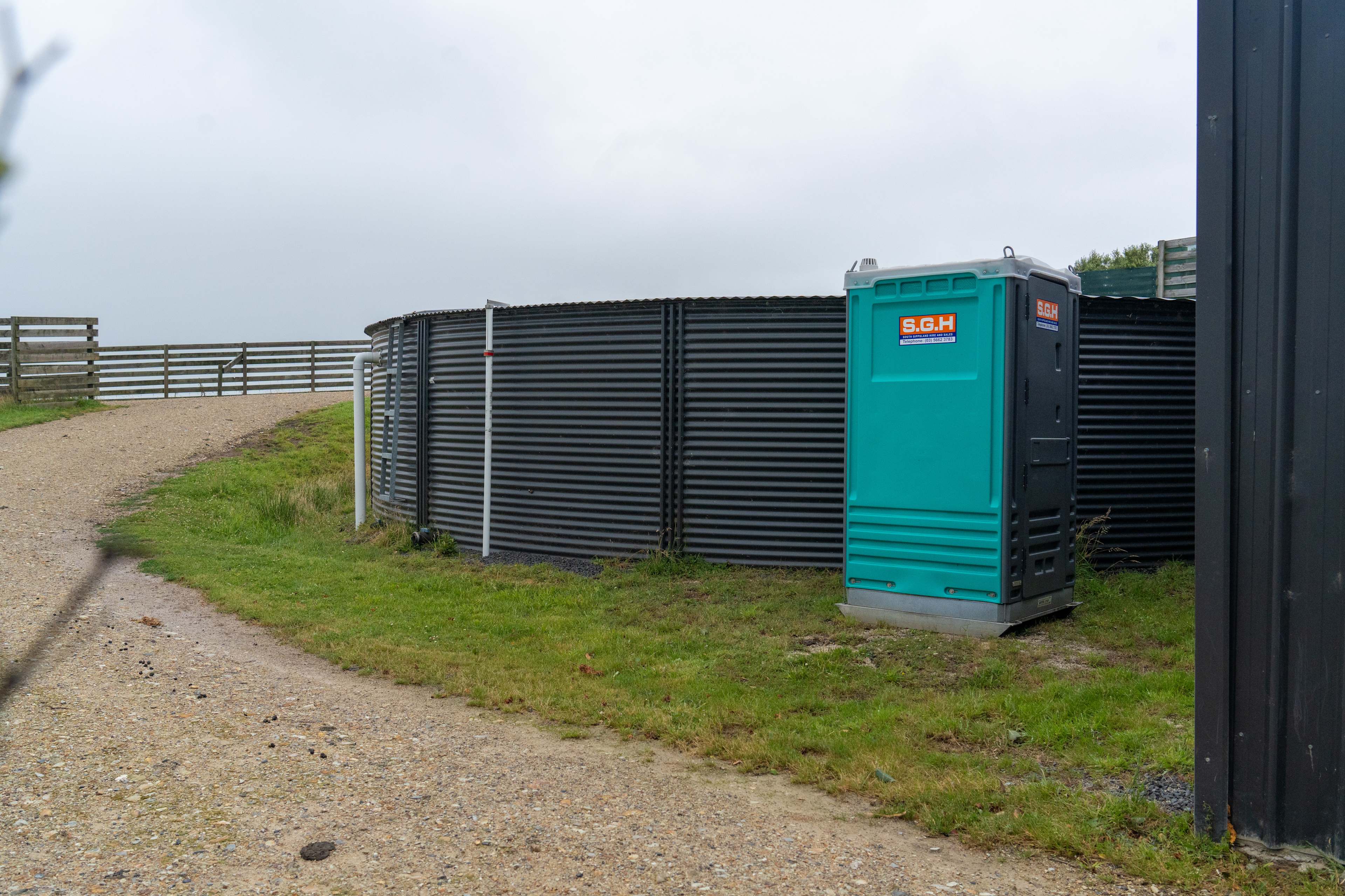 The toilet is very close to the campsite