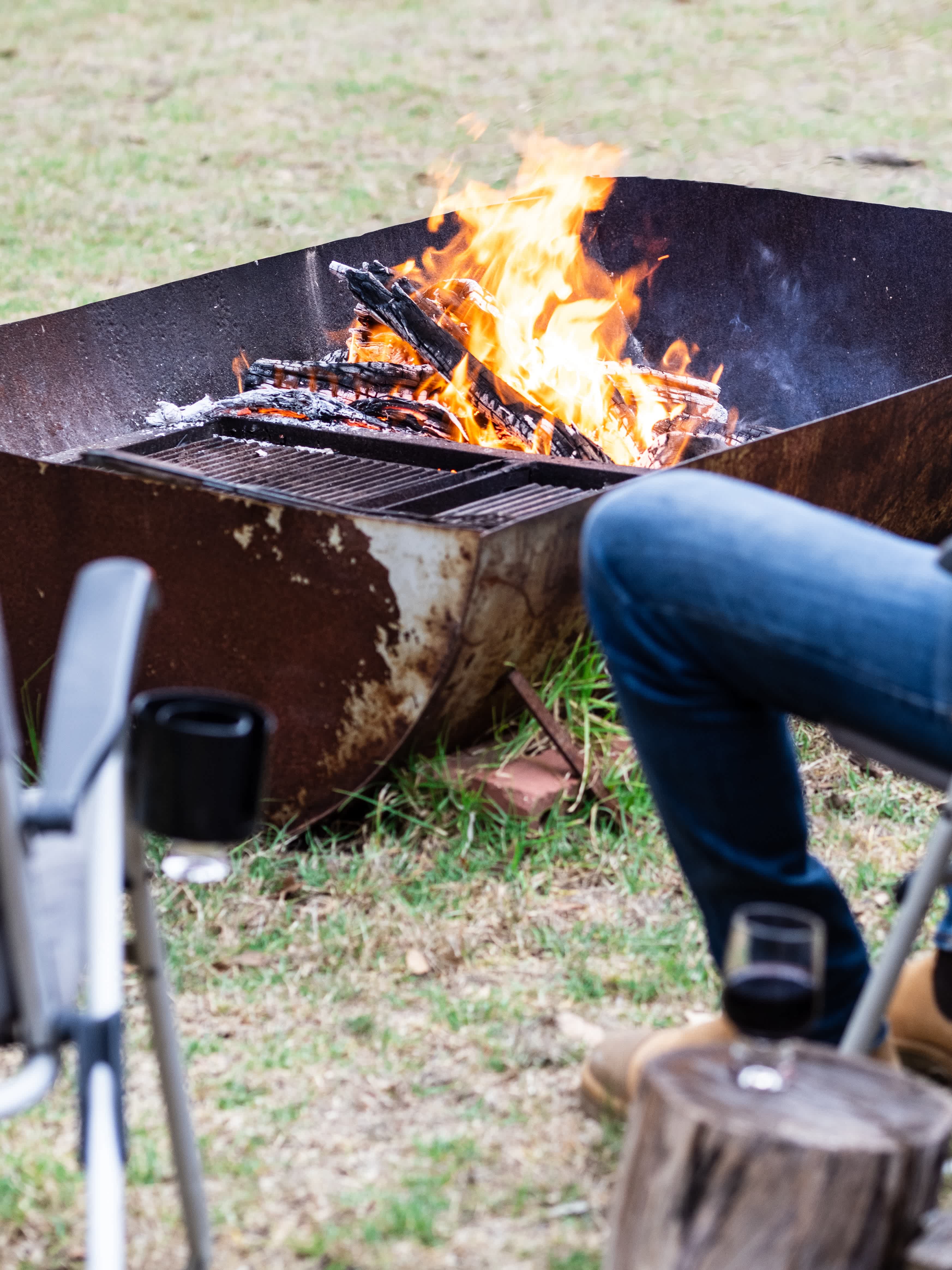 Really good quality fire pit supplied at our site.