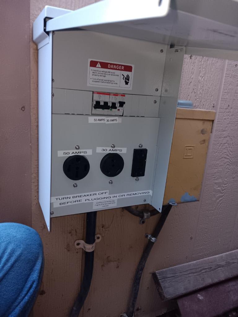 20amp 30 amp 50 amp hookup 