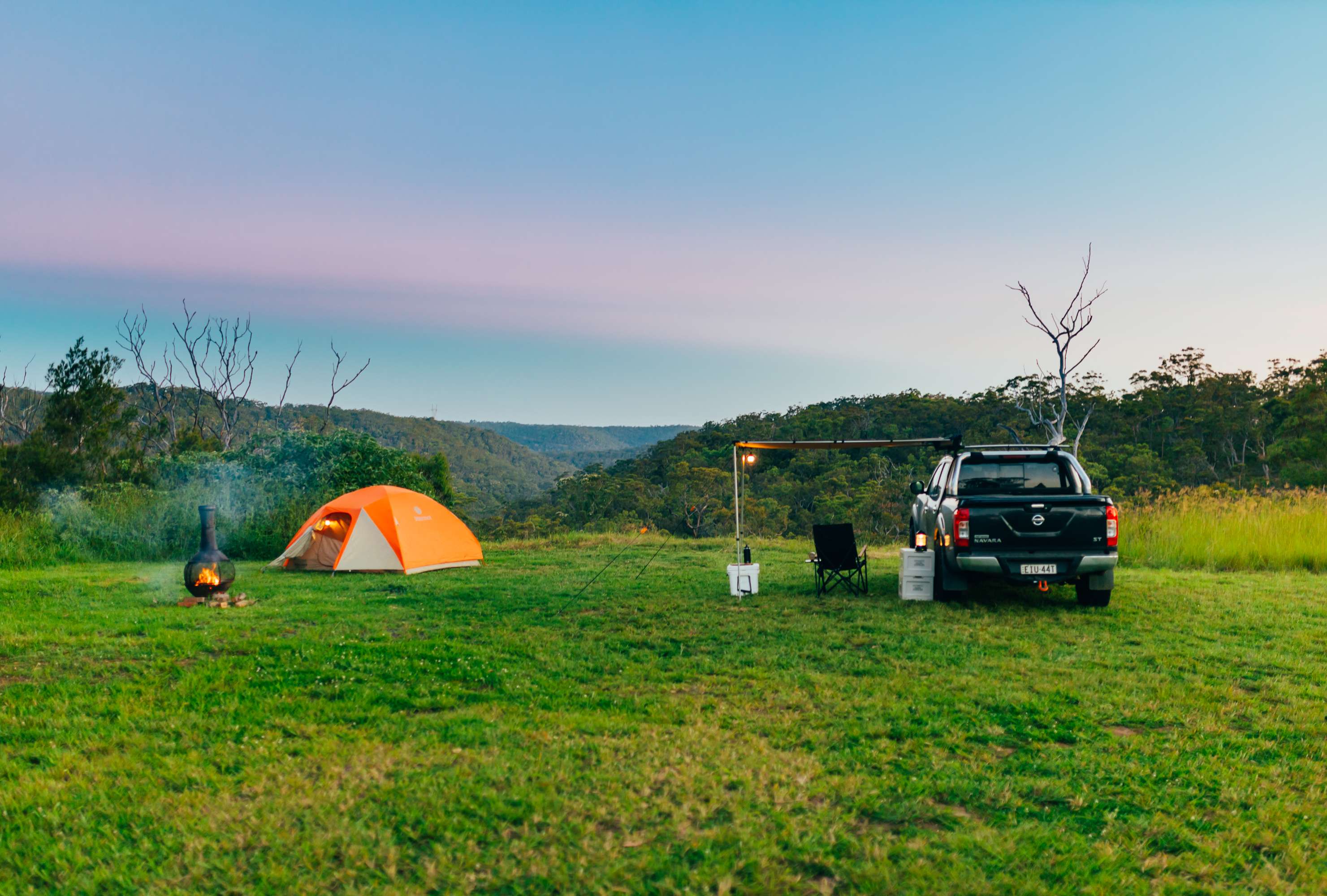 Evening light at the campground
