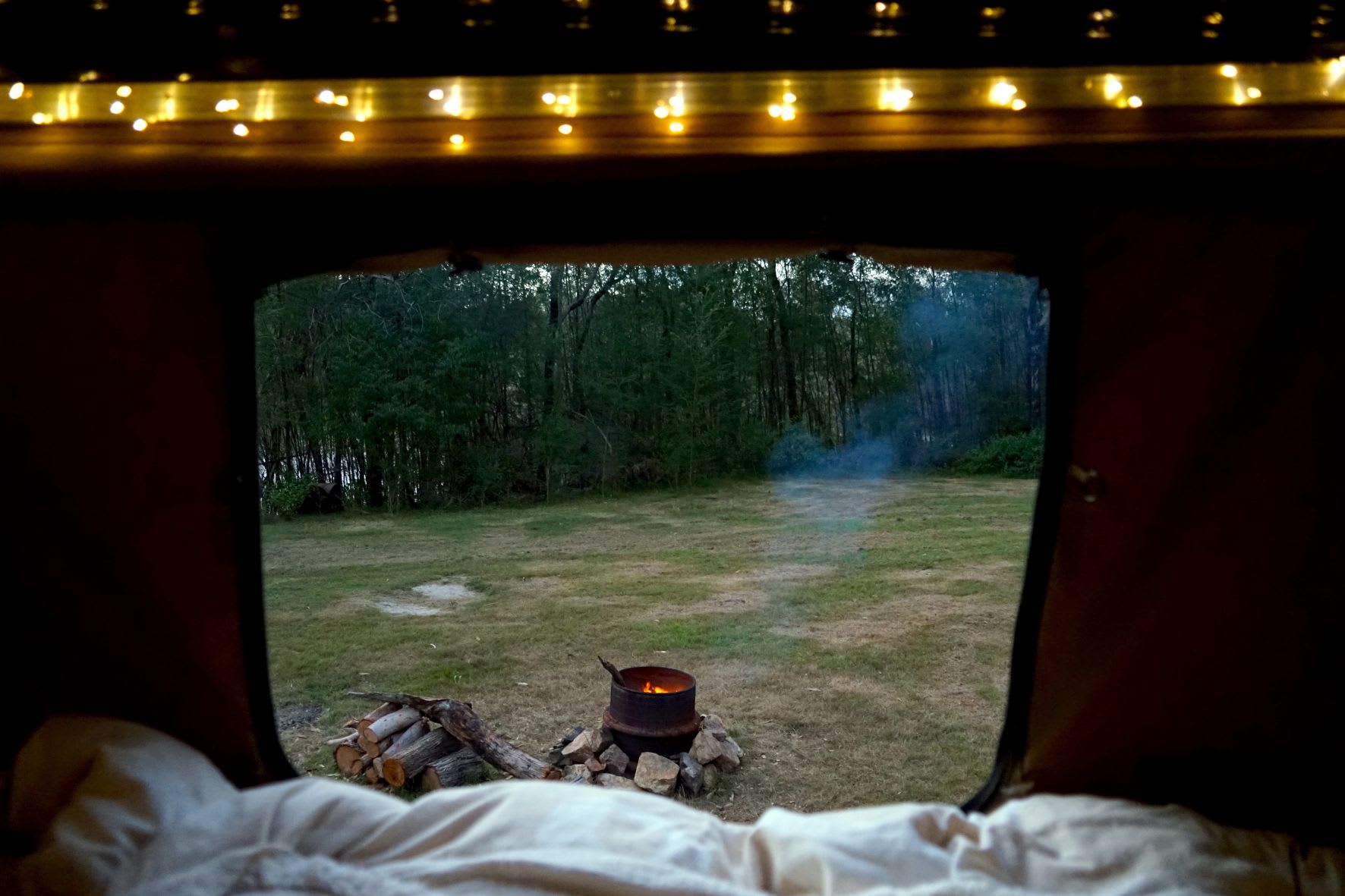 Not a bad view from the rooftop tent! 