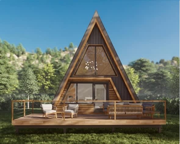 A Frame On 80 Acres Of Private Land