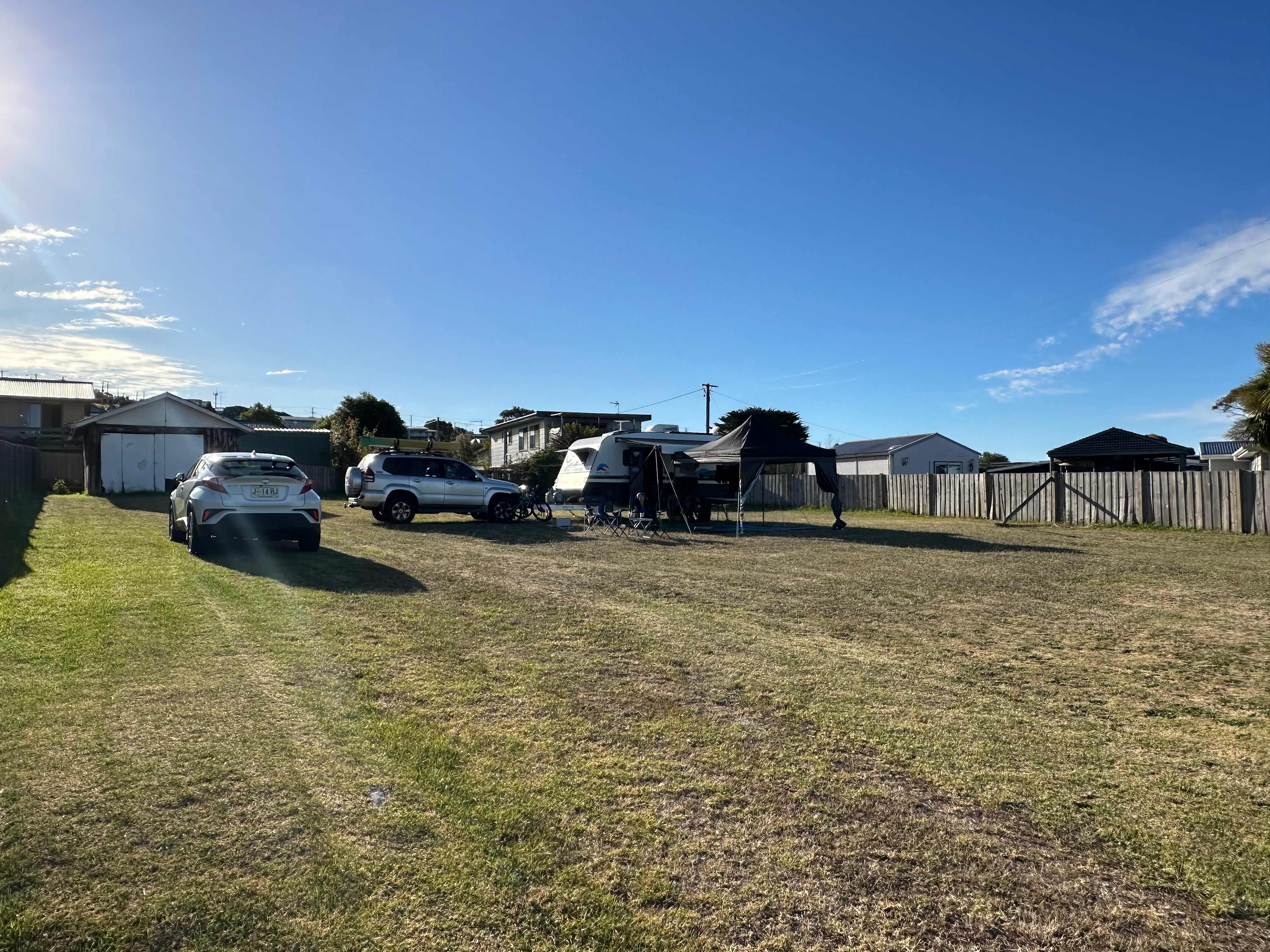 Ocean side camping, Bridport TAS