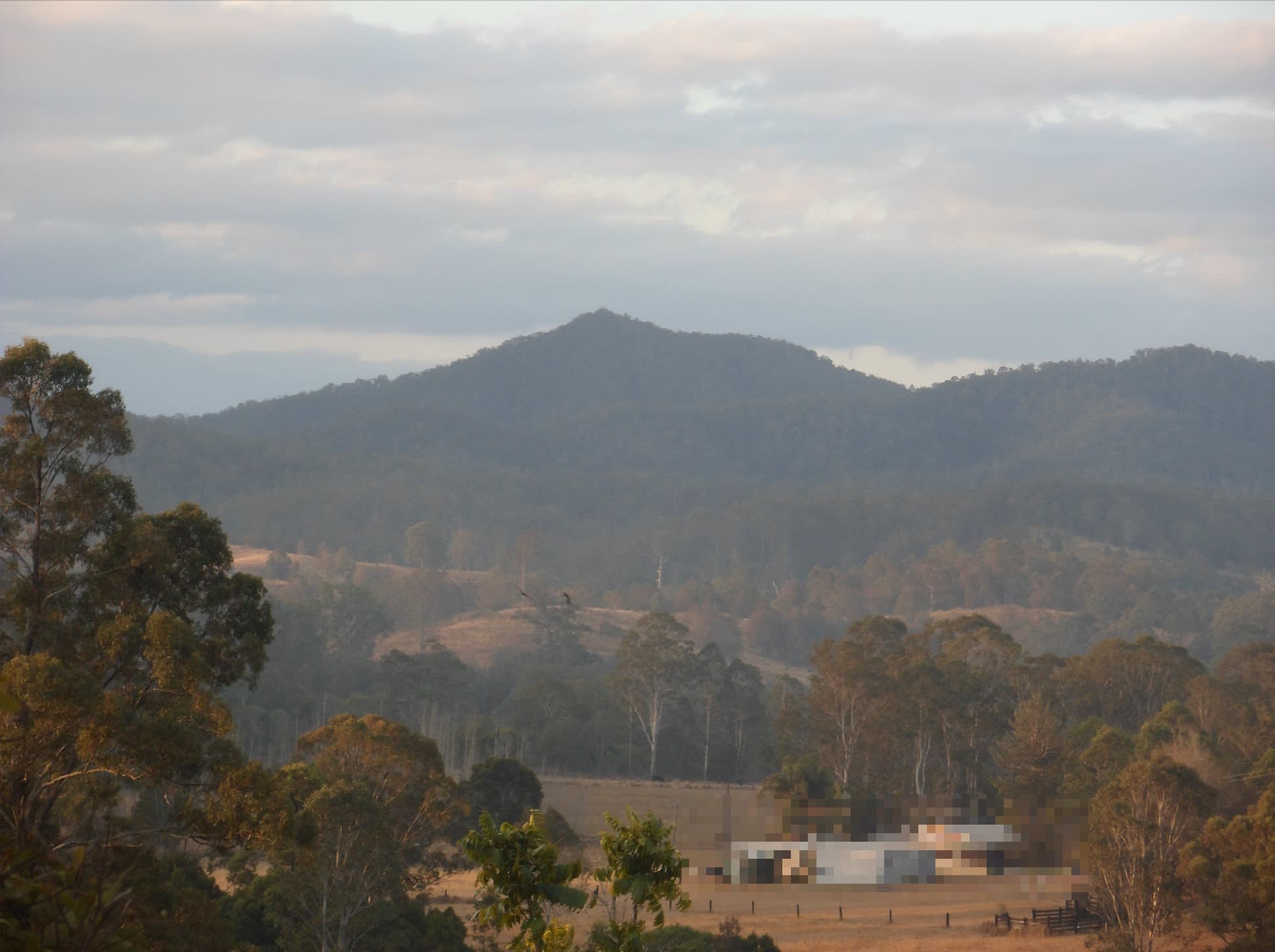 Mungay Mountain to the north